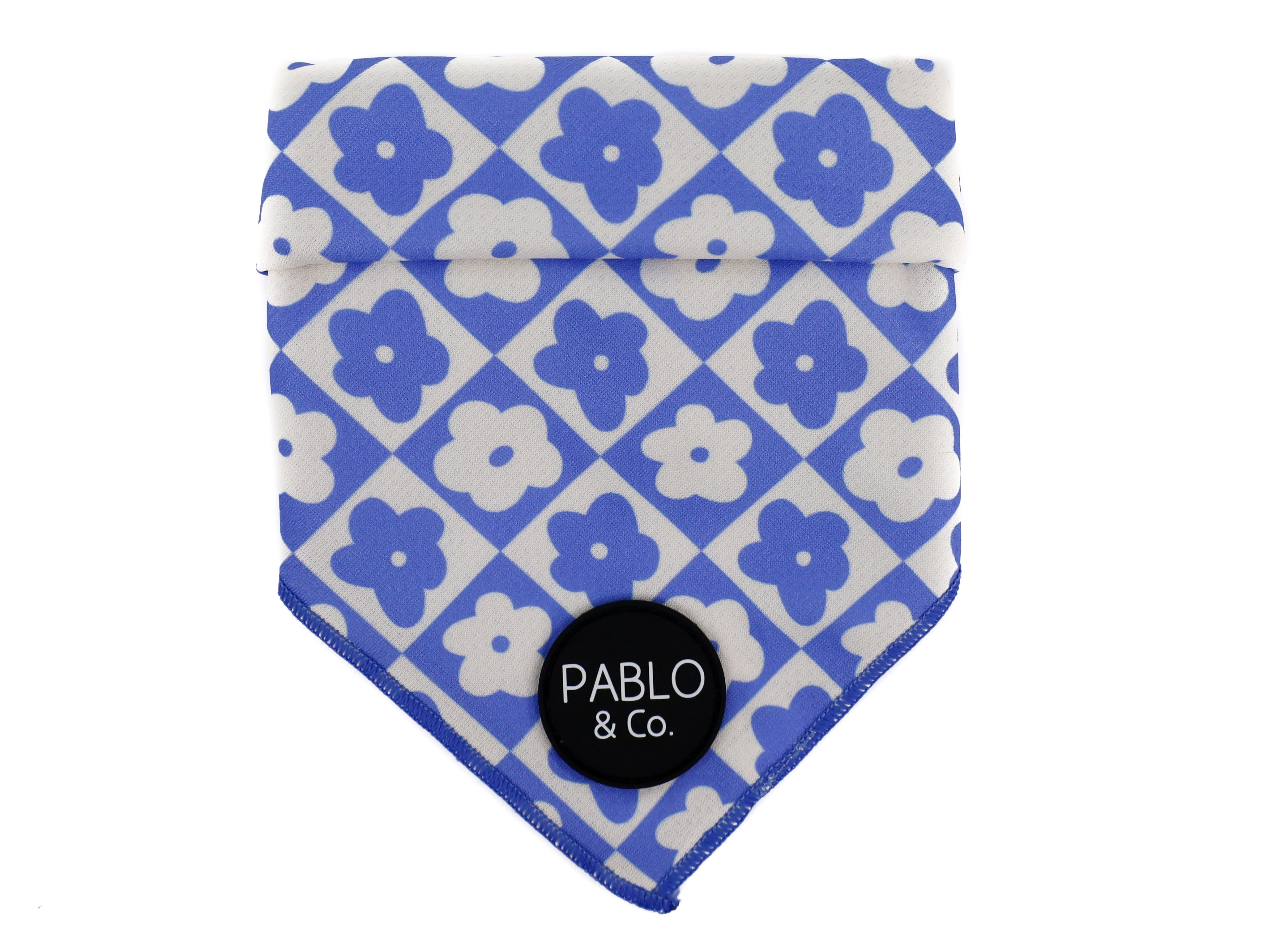 Blue Checkered Daisies - Dog Bandana - Image 4