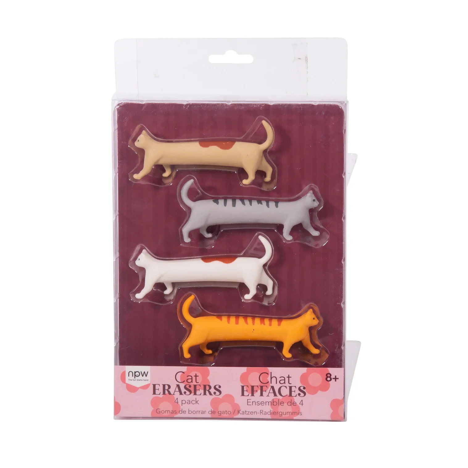 Cat Eraser Set of 4