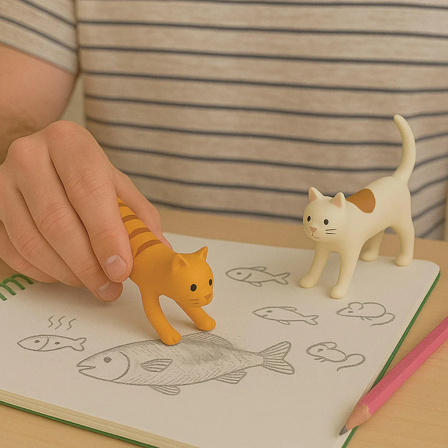 Cat Eraser Set of 4 - Image 2
