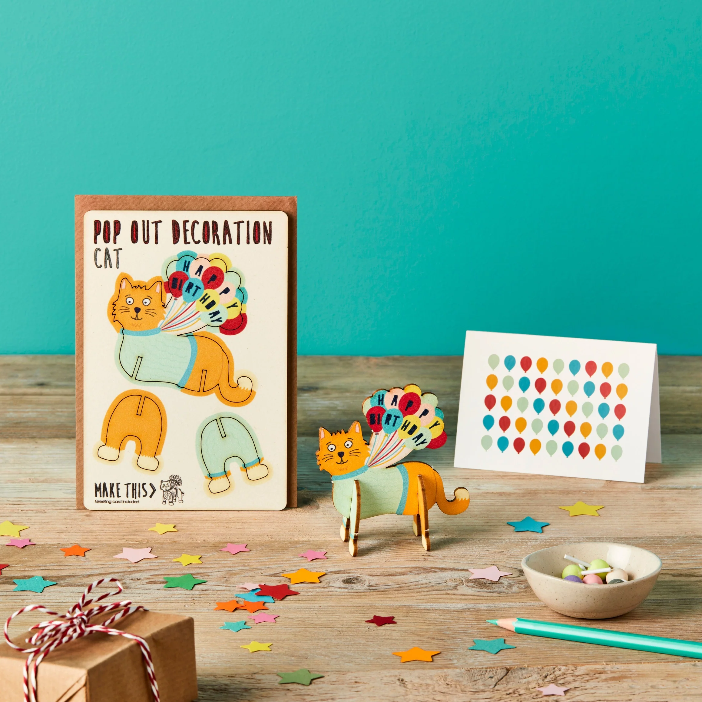 Cat Pop Out Decoration Greeting Card