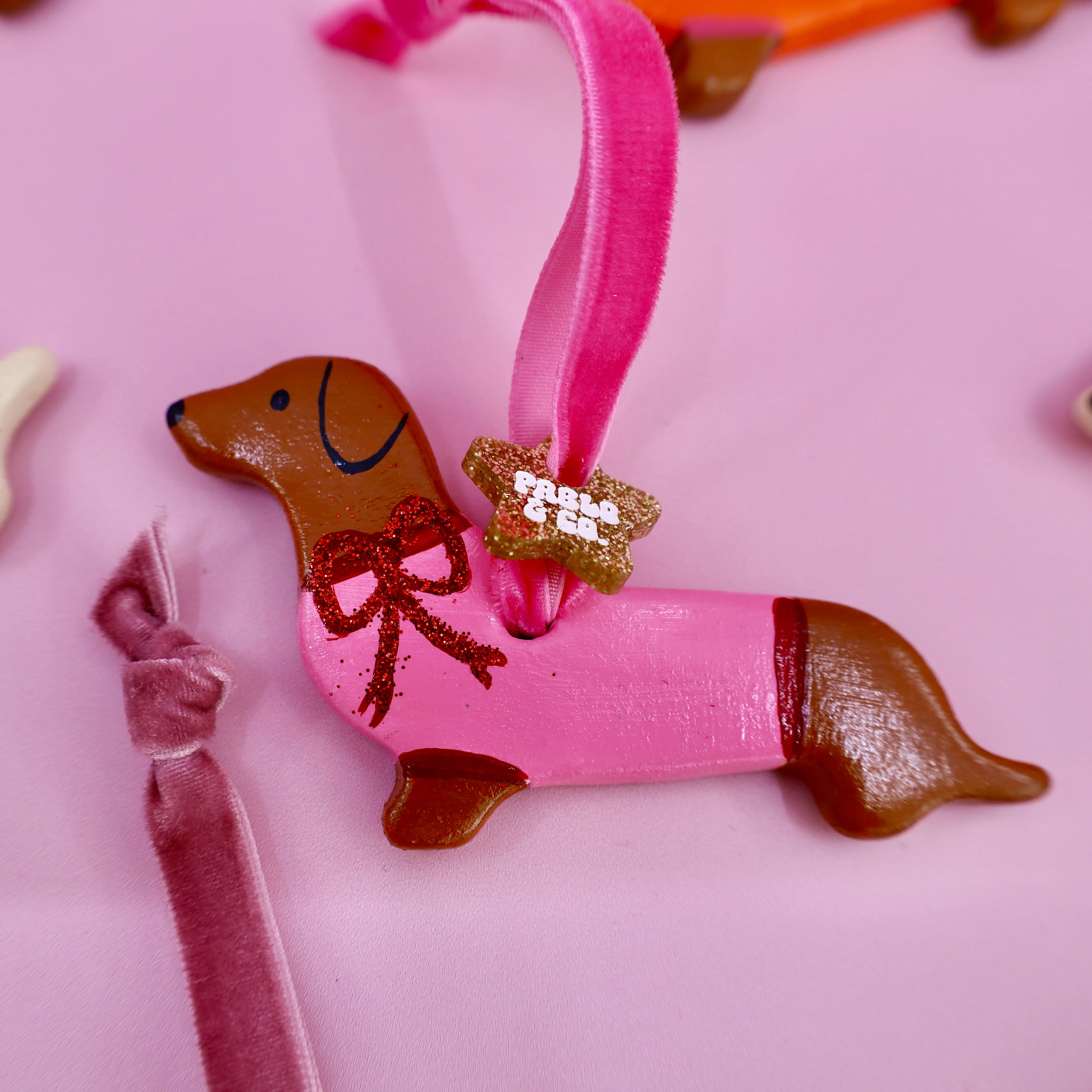 Ceramic Dachshund Ornament - Image 3