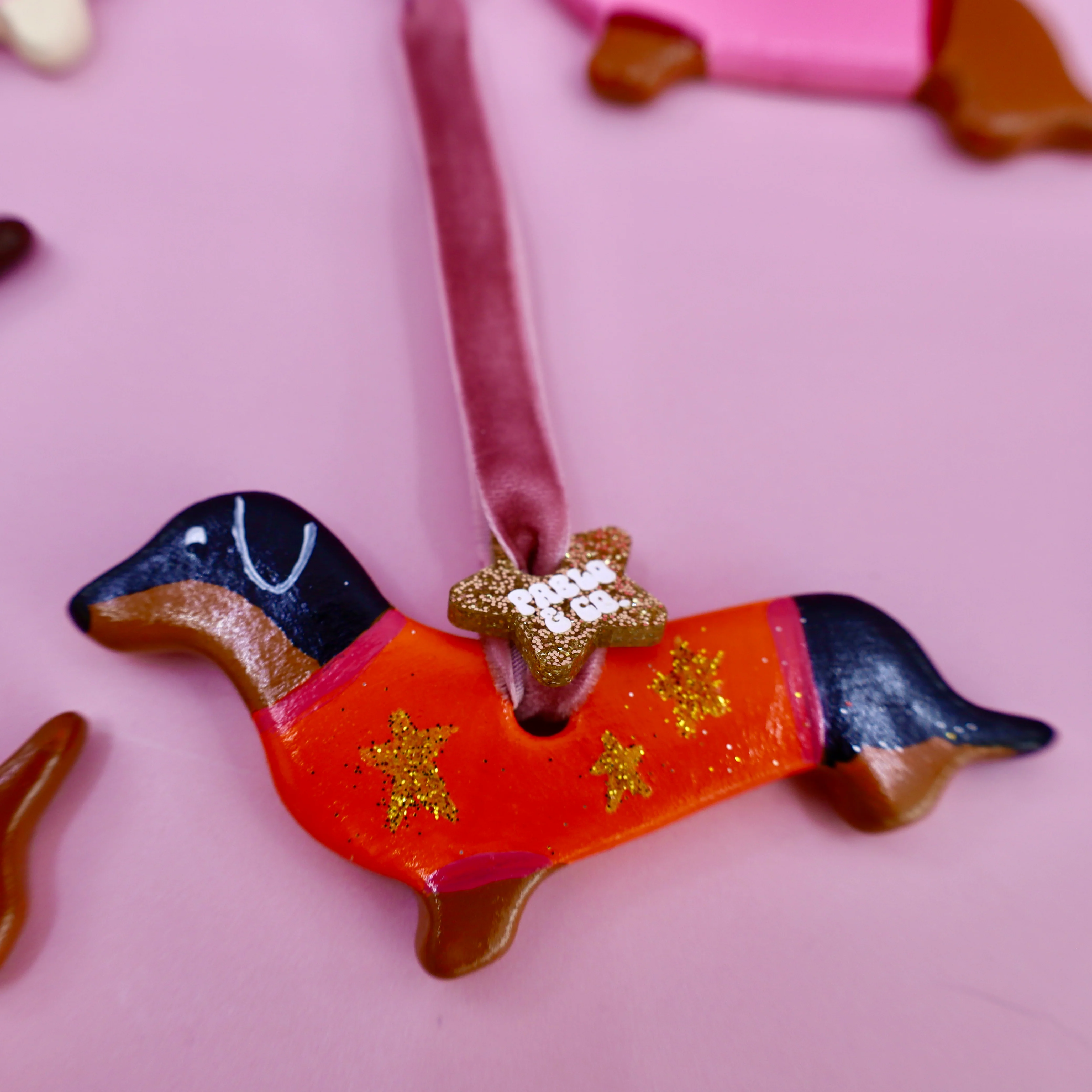 Ceramic Dachshund Ornament - Image 4