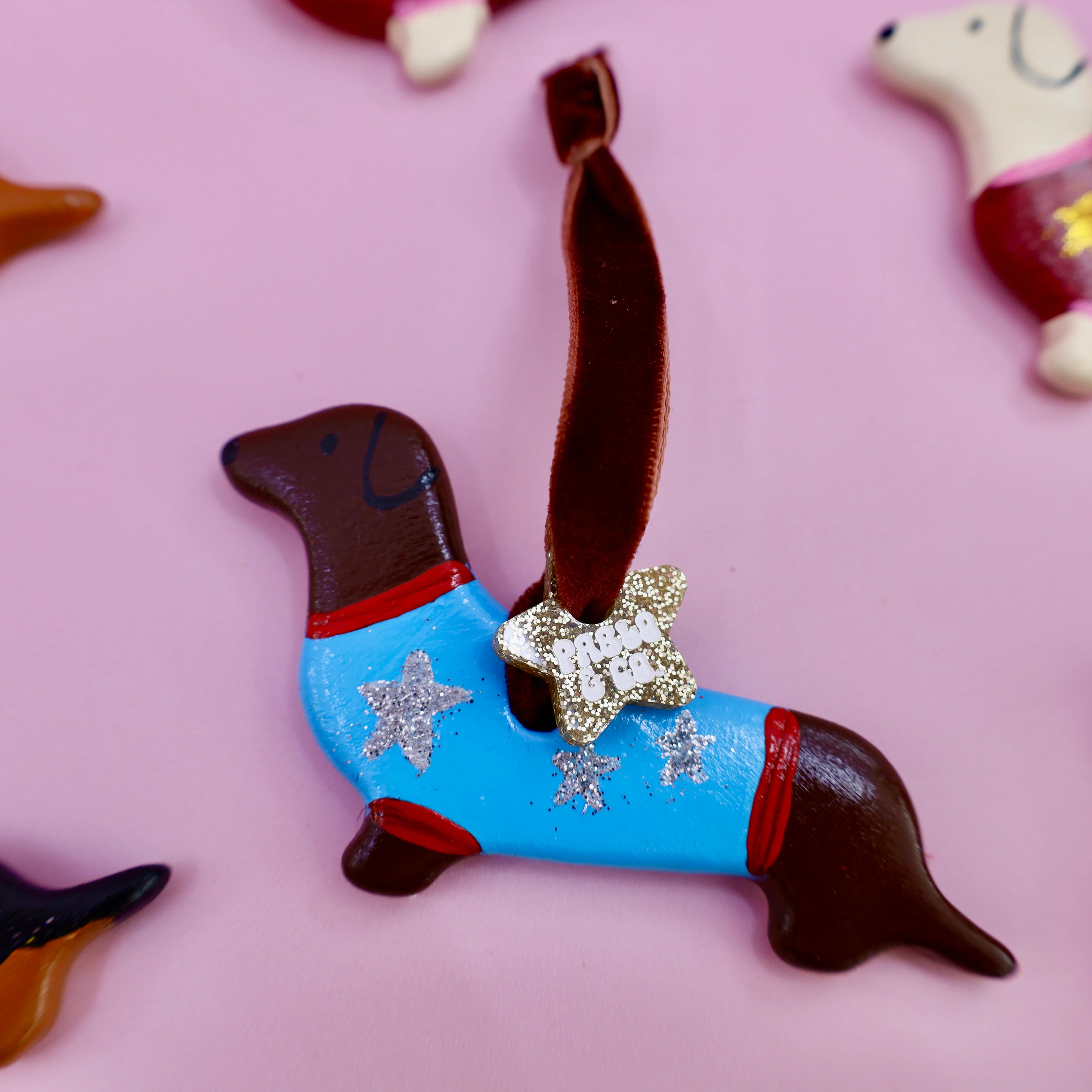 Ceramic Dachshund Ornament - Image 5