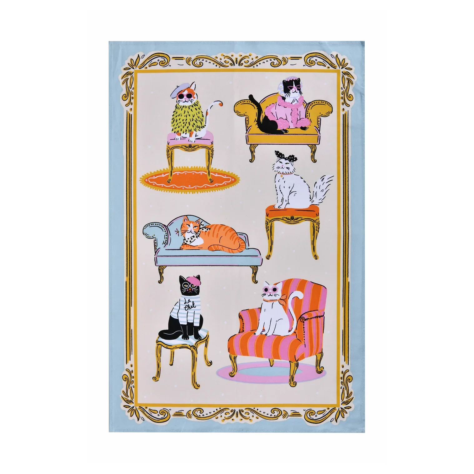 Cool Cats Tea Towel