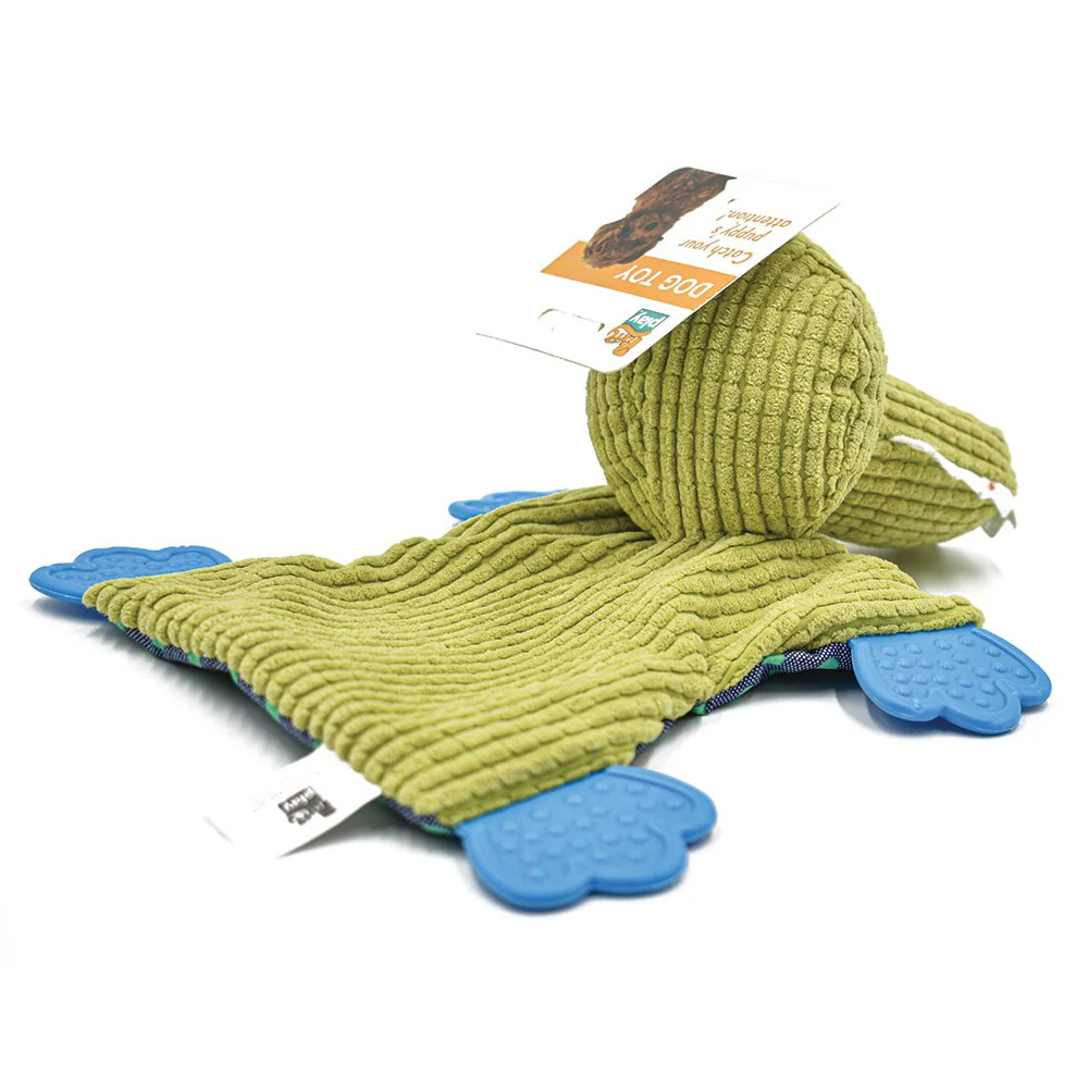 Crinkle Teether Small Dog Toy: Crocodile - Image 2