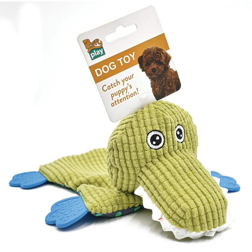 Crinkle Teether Small Dog Toy: Crocodile - Image 5