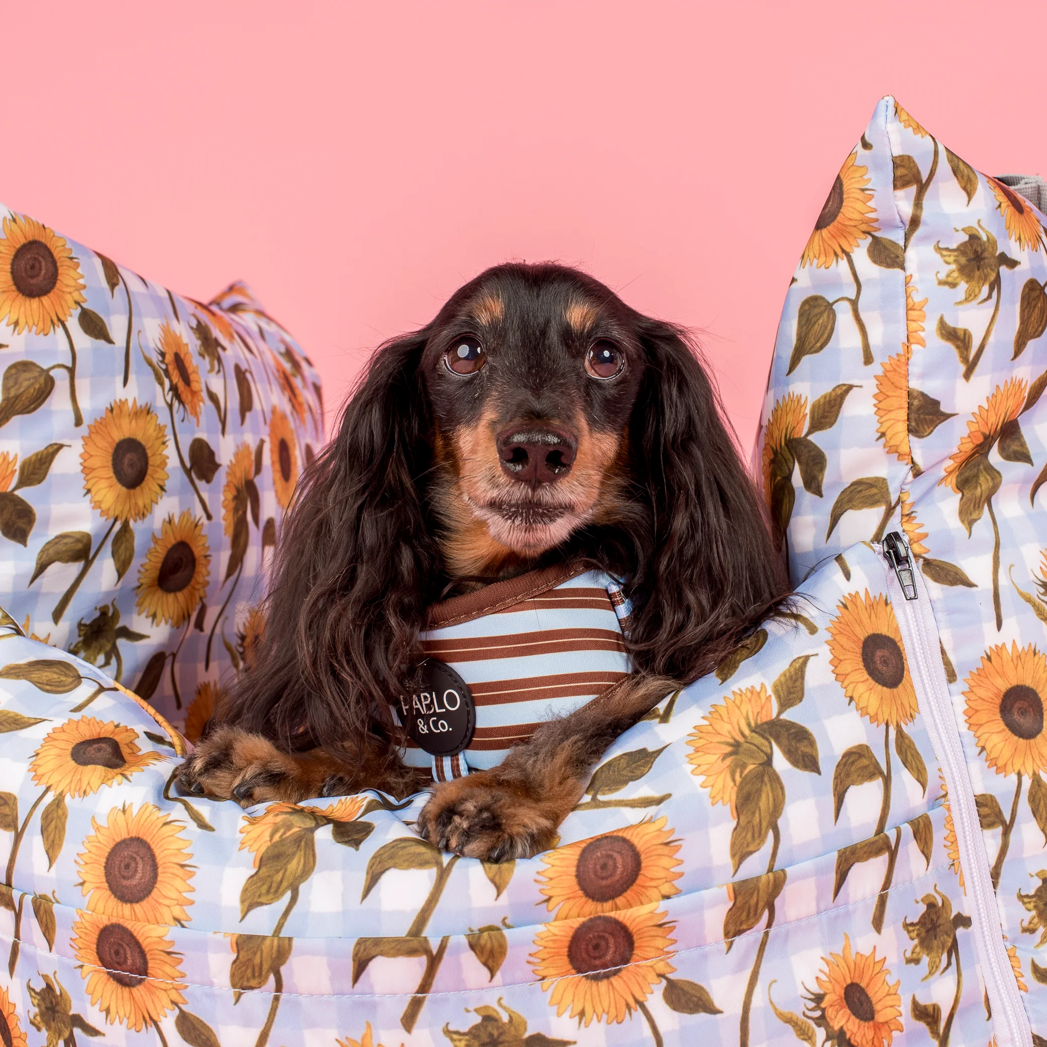 Deluxe Travel Car Bed: Sunny Sunflowers - Image 3