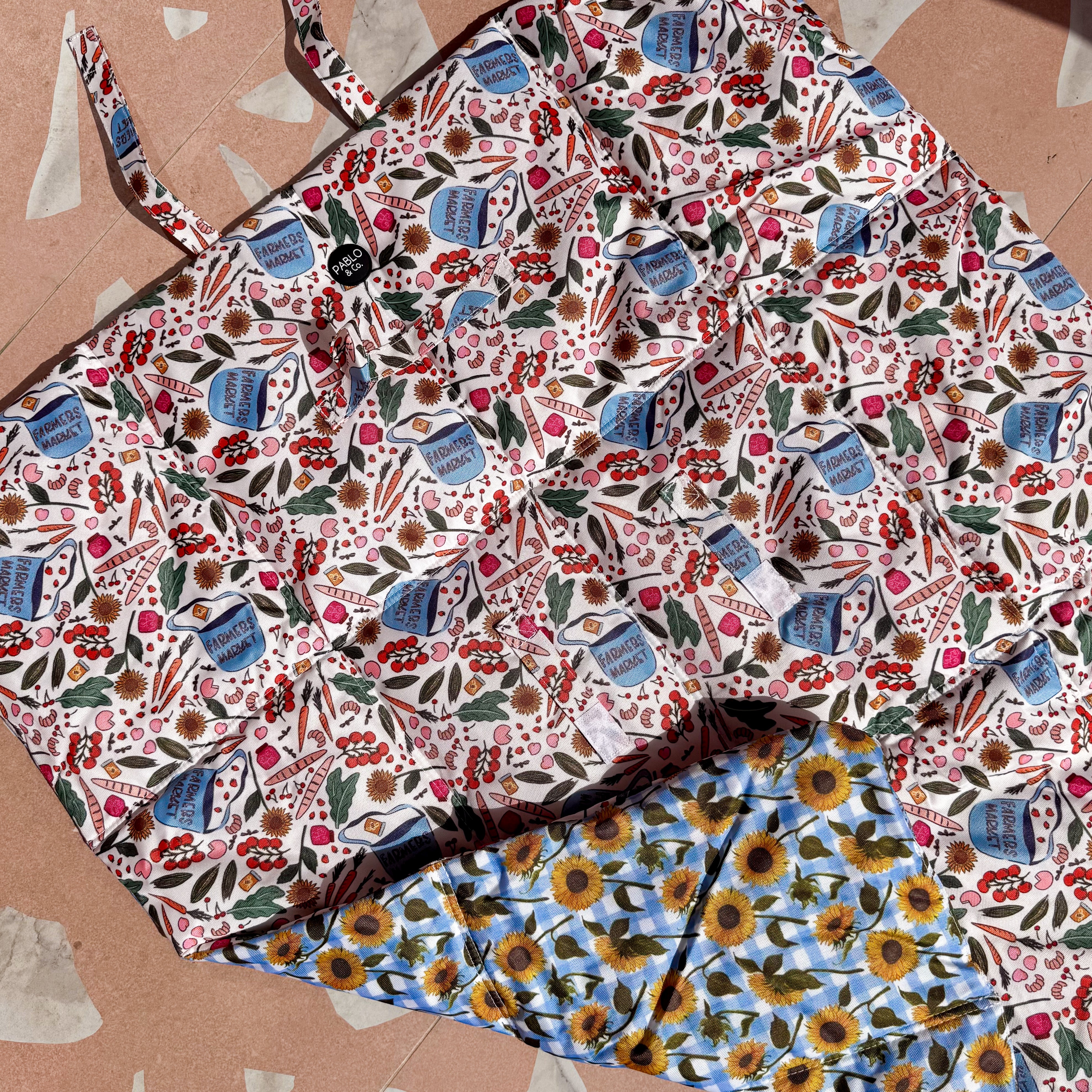 Deluxe Travel Mat: Farmers Market & Sunny Sunflowers - Image 6