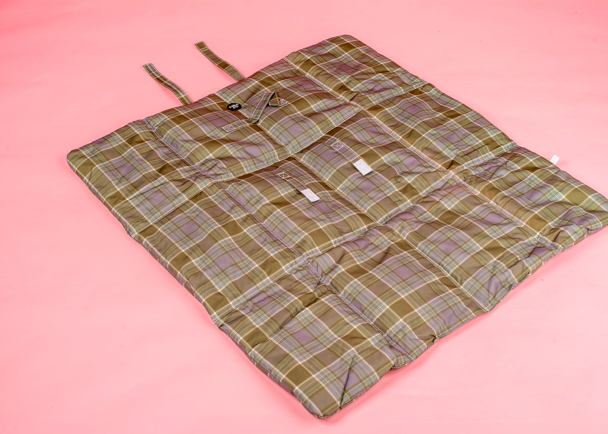 Deluxe Travel Mat: Green Plaid - Image 3