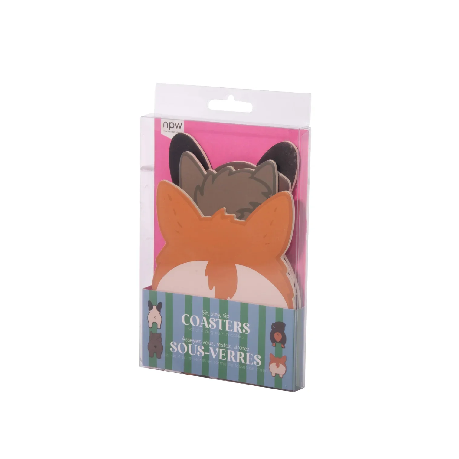 Dog Bum Coasters - Set of 4 - Image 4