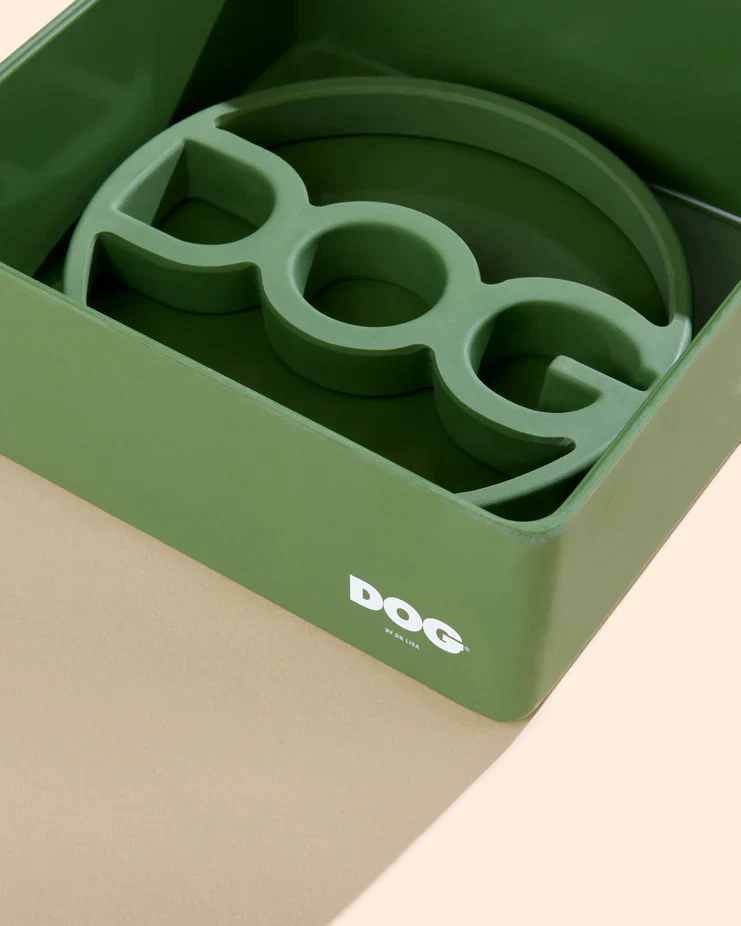 DOG Corner Bowl Set - Olive - Image 4