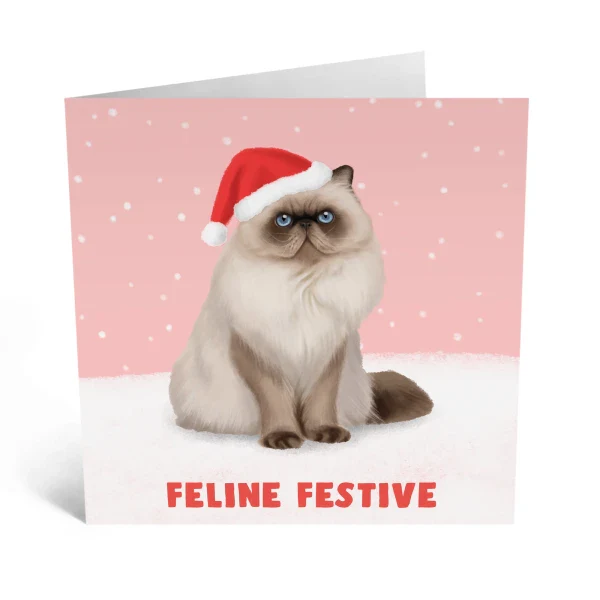 Feline Festive: Greeting Card