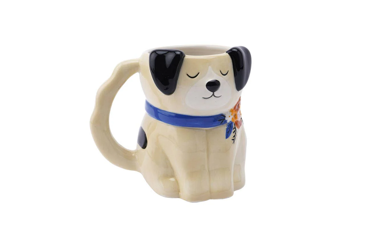 Floral Prints Puppy Snack Mug