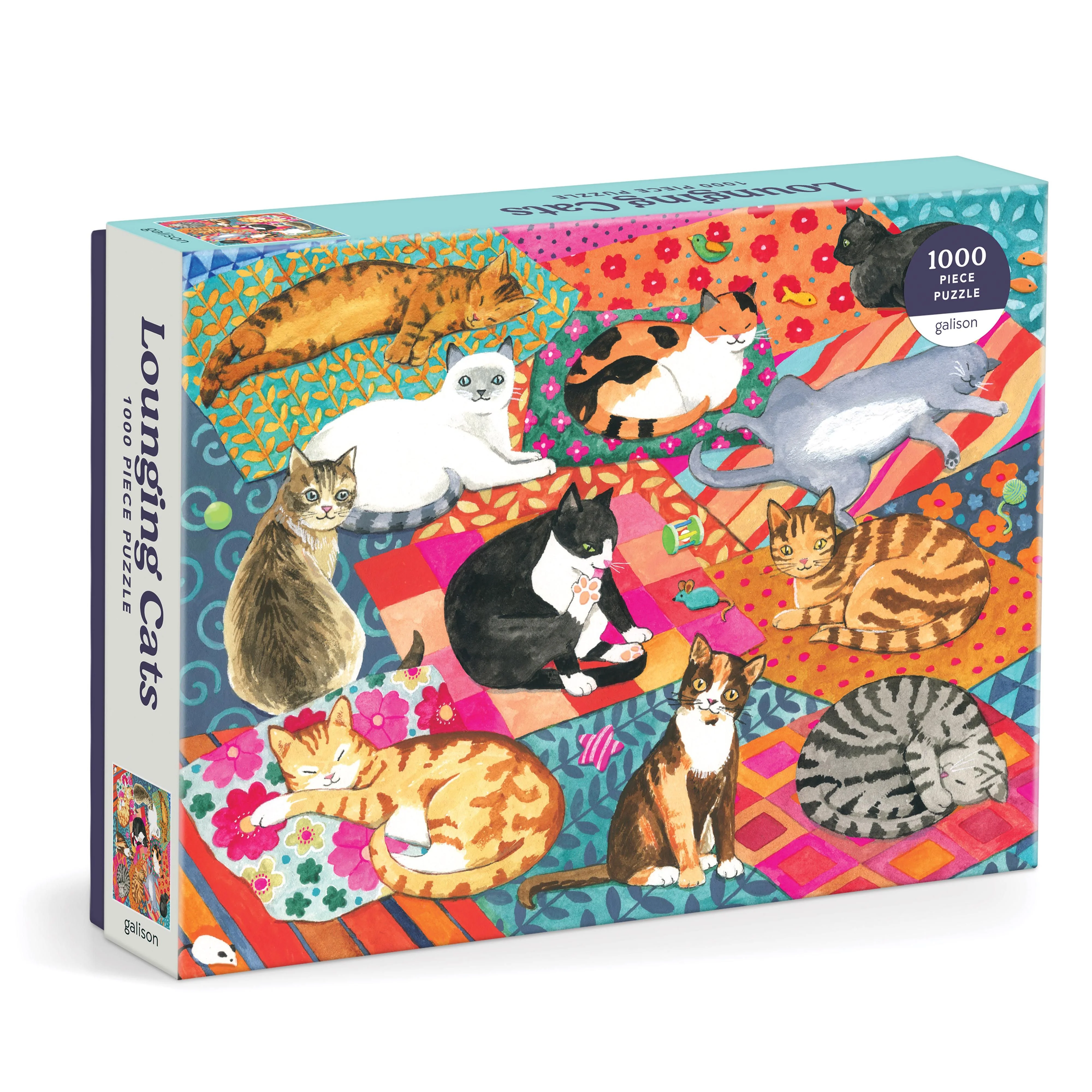 GALISON LOUNGING CATS PUZZLE 1000PC