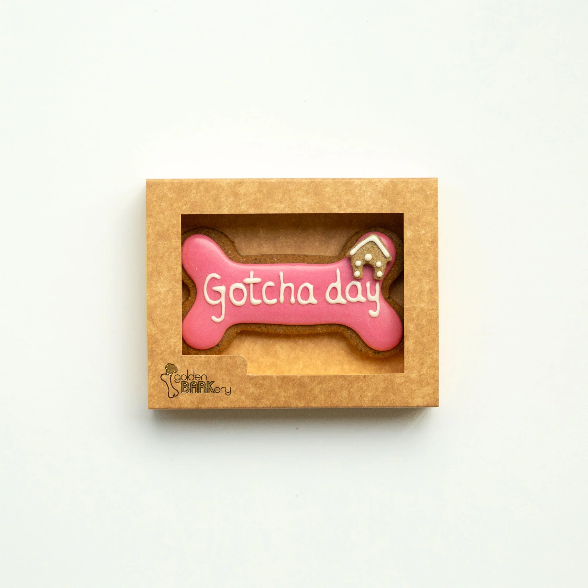 Golden Barkery: Happy Gotcha Day Dog Bone - Pink
