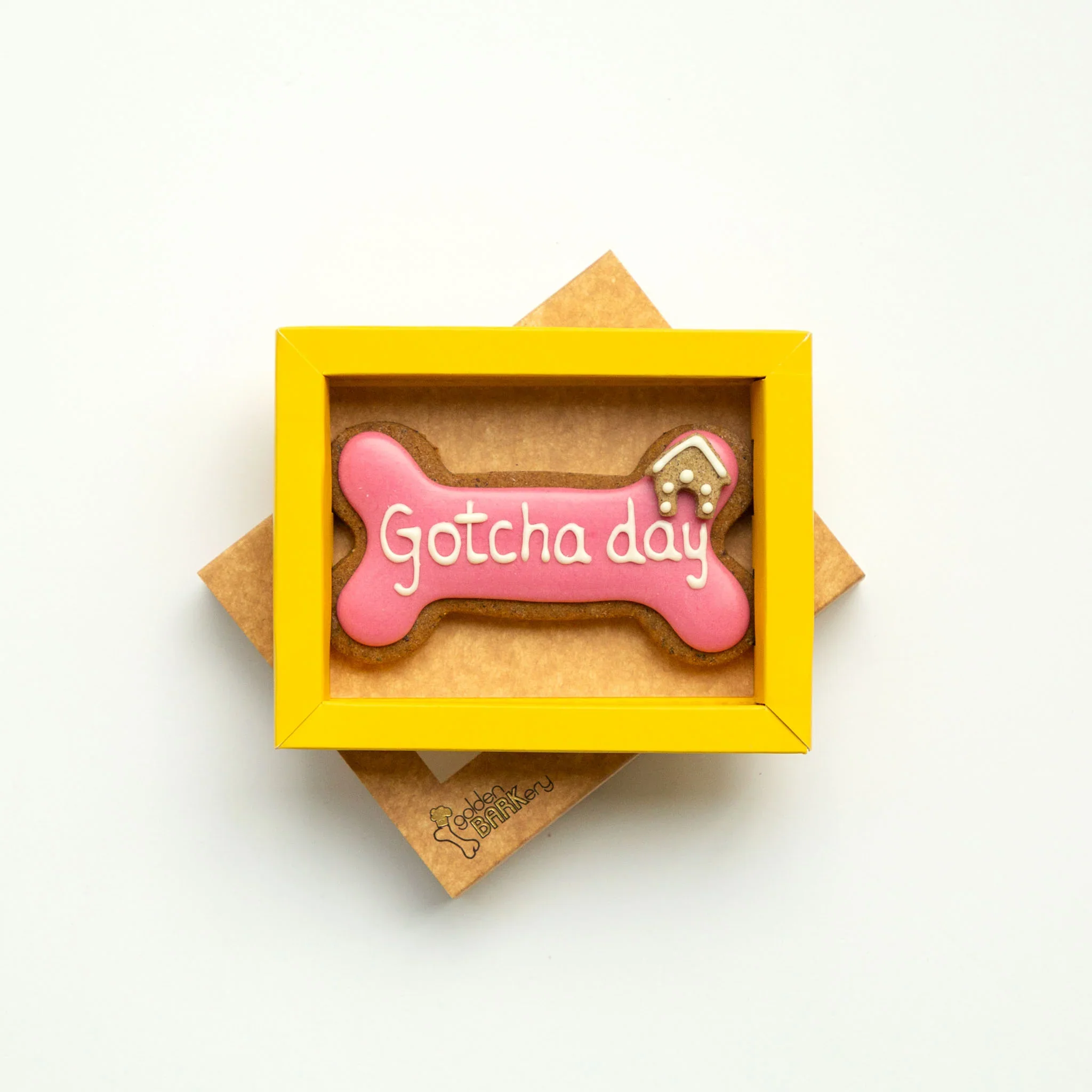 Golden Barkery: Happy Gotcha Day Dog Bone - Pink - Image 4