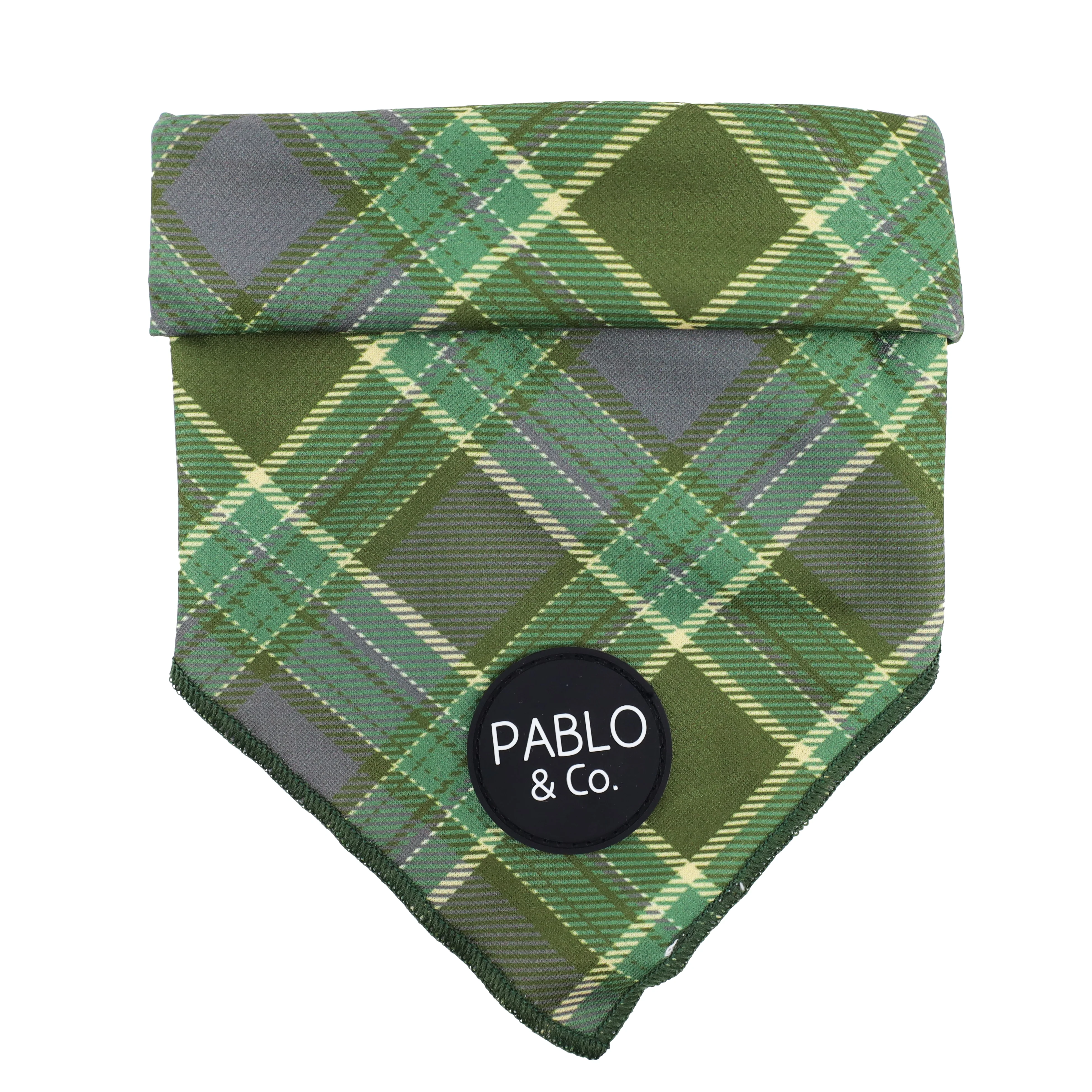 Green Plaid: Dog Bandana - Image 3