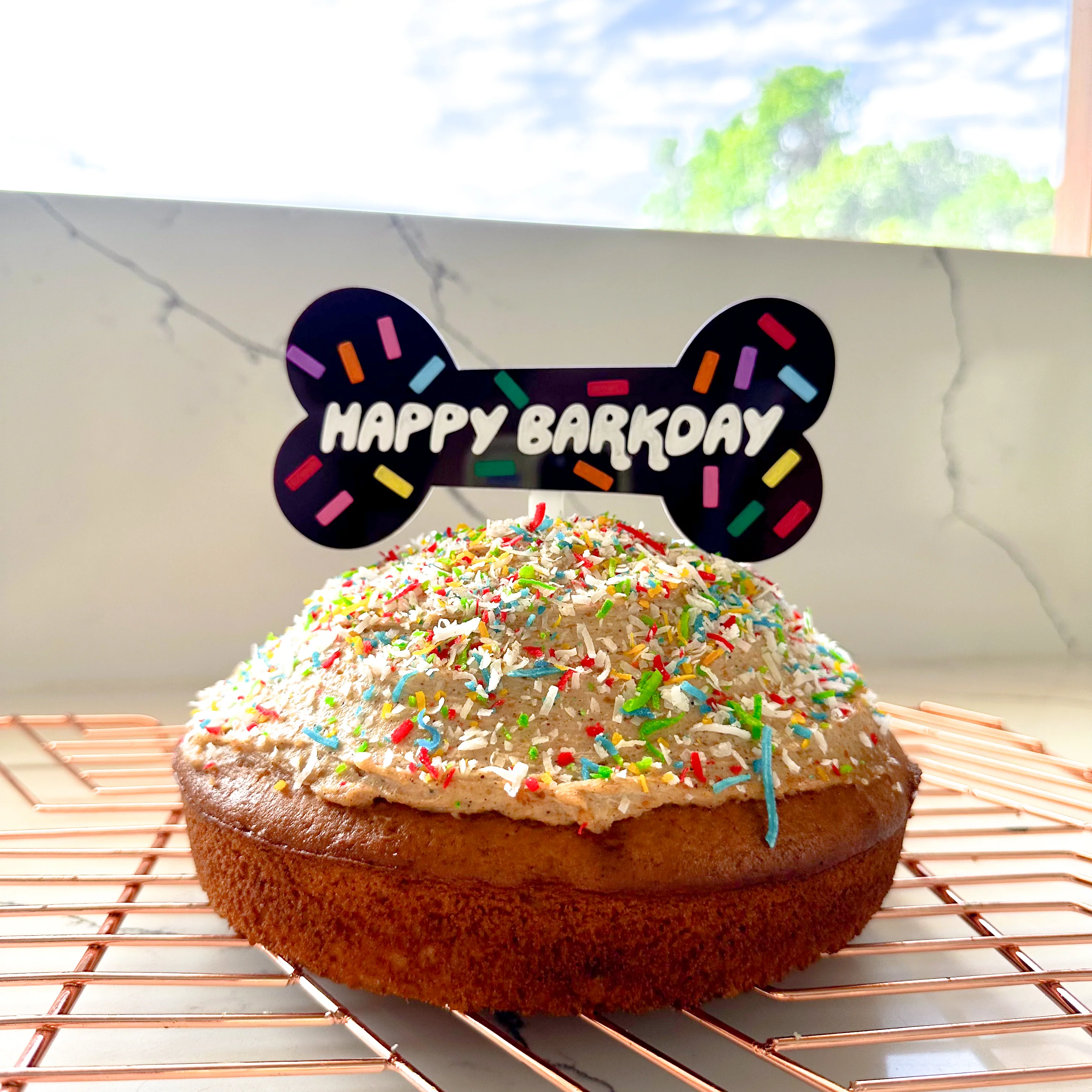Happy Barkday Bone Pawty Cake Topper