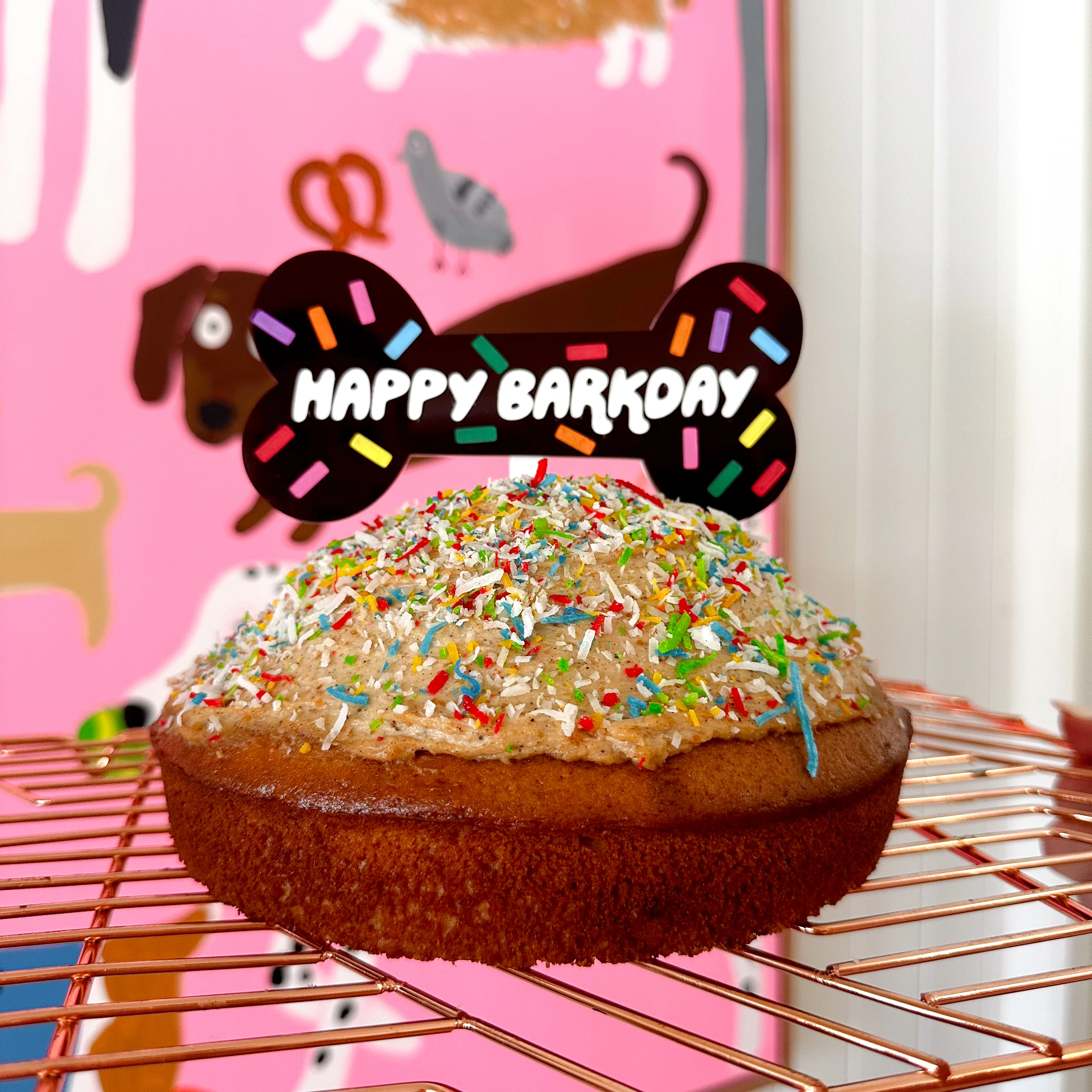 Happy Barkday Bone Pawty Cake Topper - Image 2