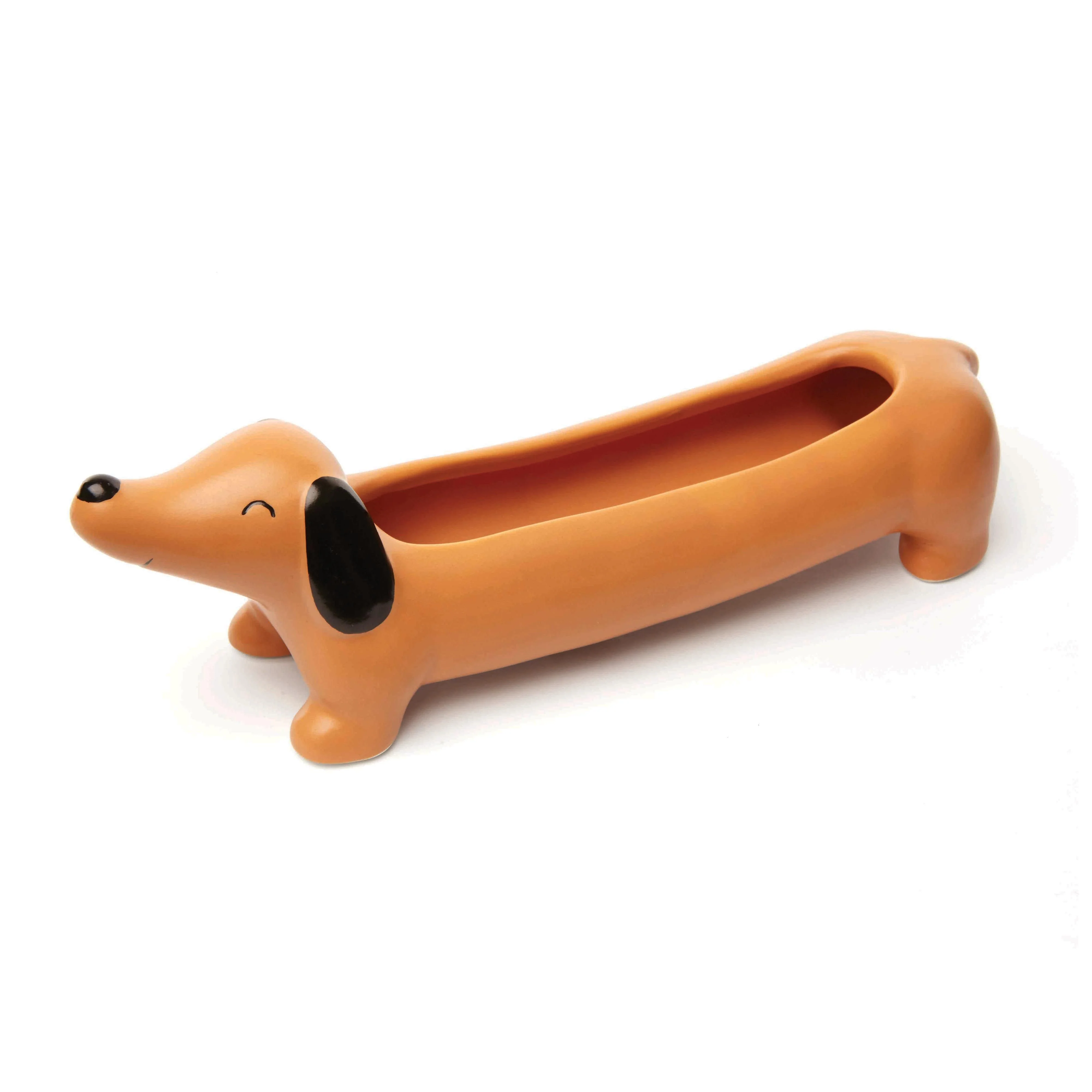 KIKKERLAND DAISY THE DACHSHUND PLANTER BROWN - Image 2