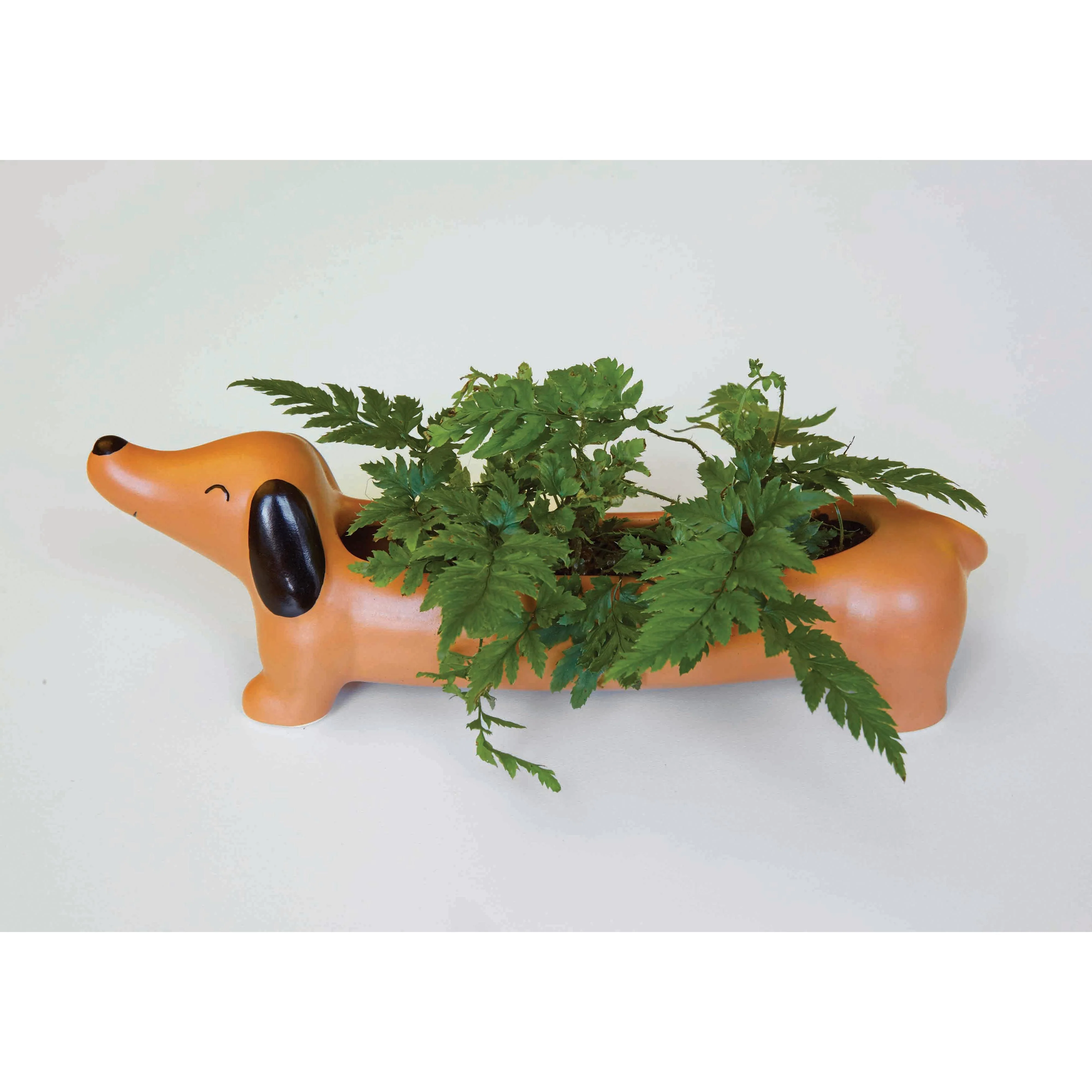 KIKKERLAND DAISY THE DACHSHUND PLANTER BROWN - Image 3