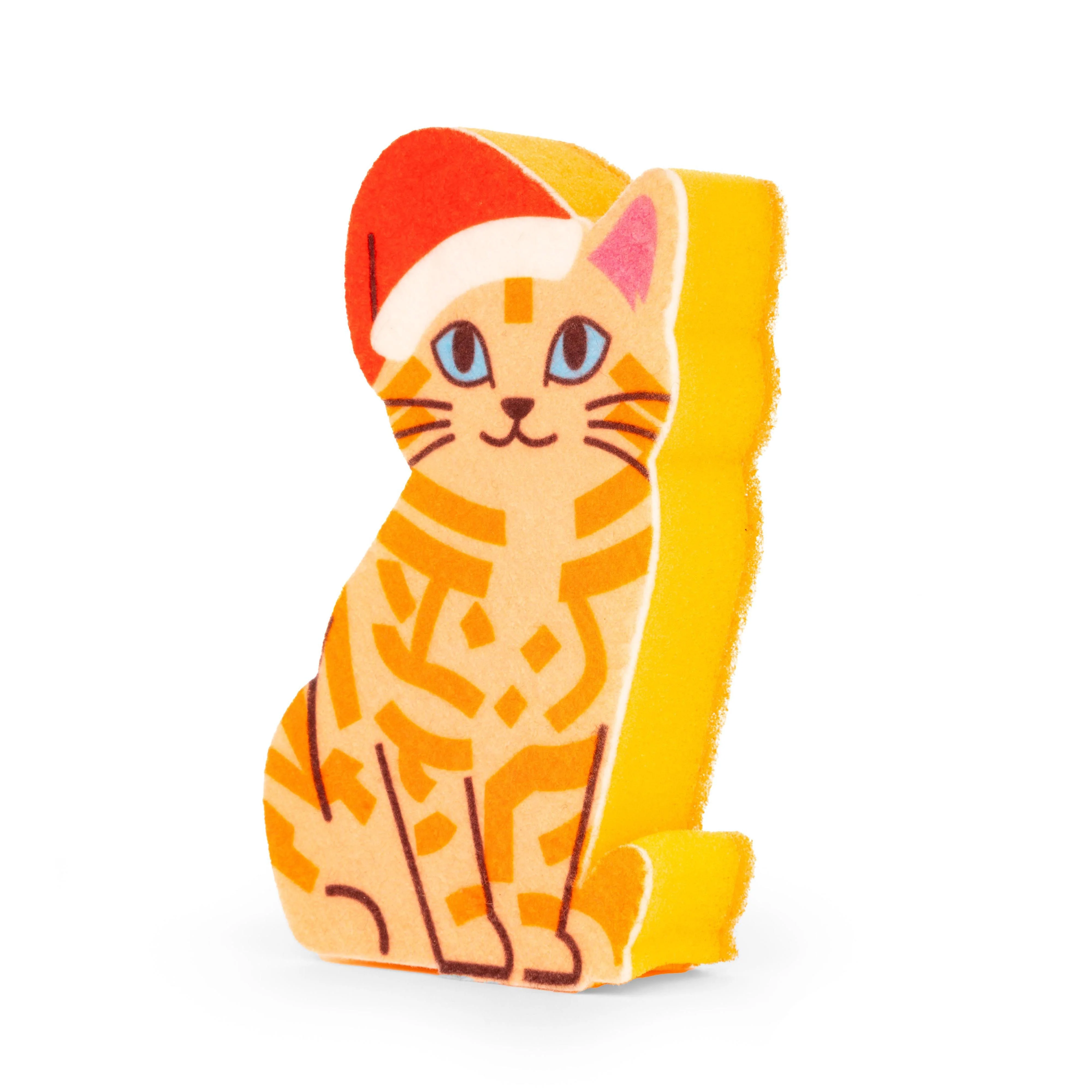Kikkerland: Santa Kitty Sponge - Image 3