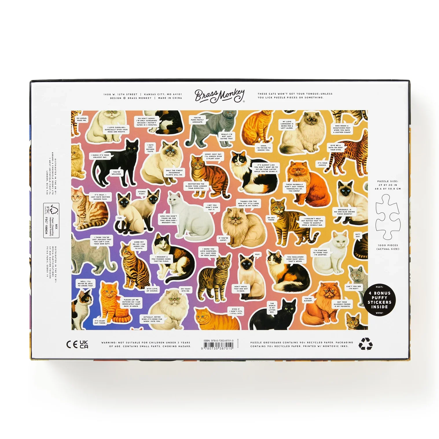 Moody Cats Puzzle 1000pc - Image 3