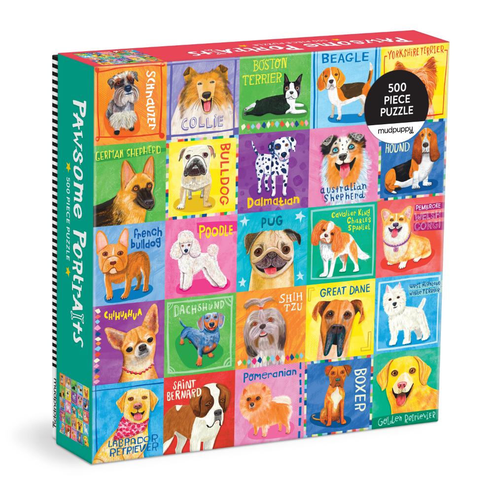 Mudpuppy: 500 Pc Puzzle - Pawsome Portraits