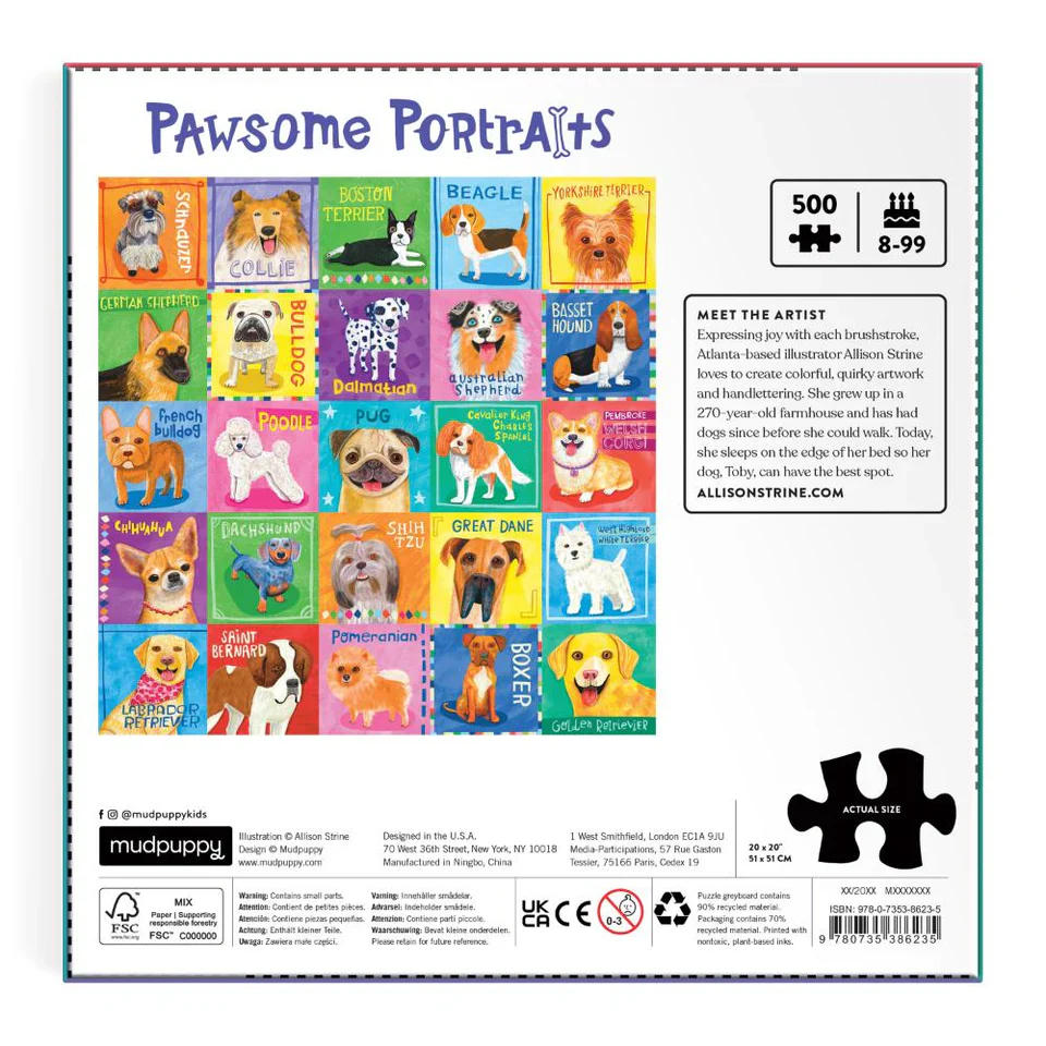 Mudpuppy: 500 Pc Puzzle - Pawsome Portraits - Image 4