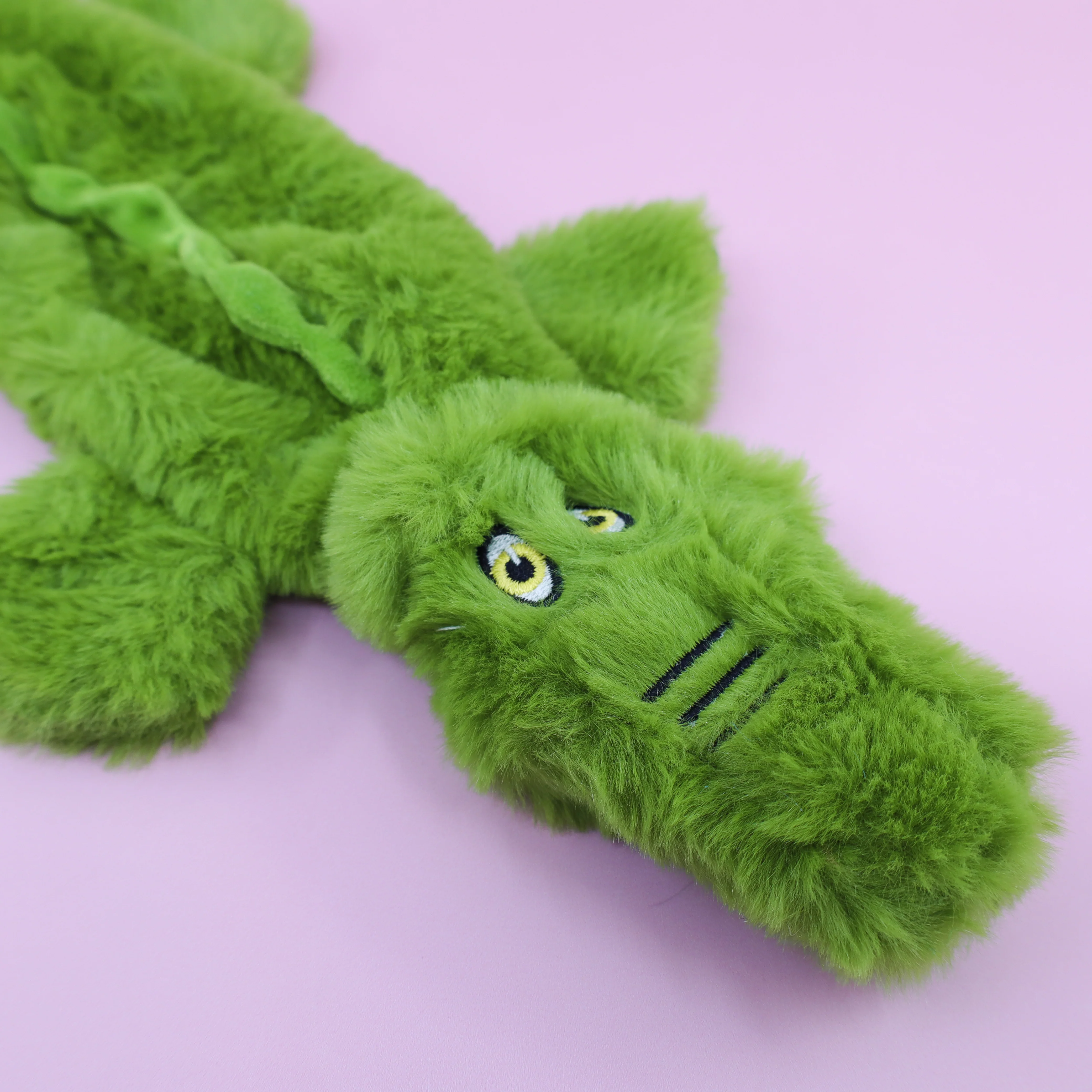 No Stuffing Crinkle Alligator Dog Toy - Image 2