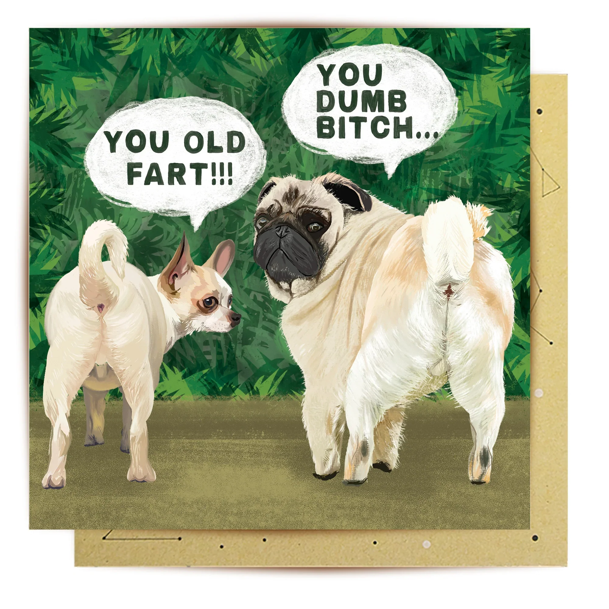 Old Fart Dumb Bitch: Greeting Card