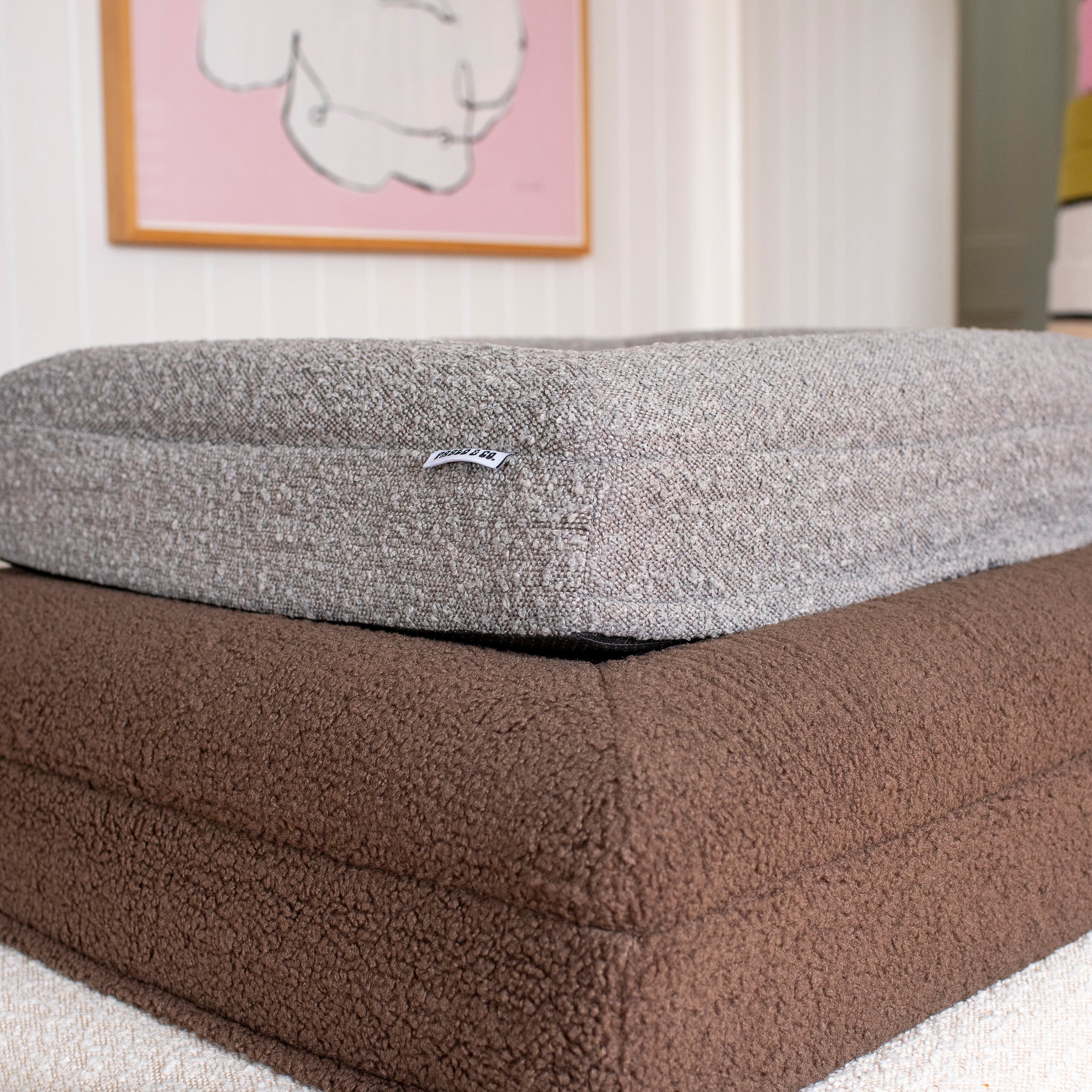 Orthopedic Memory Foam Boucle Dog Bed: Storm - Image 11