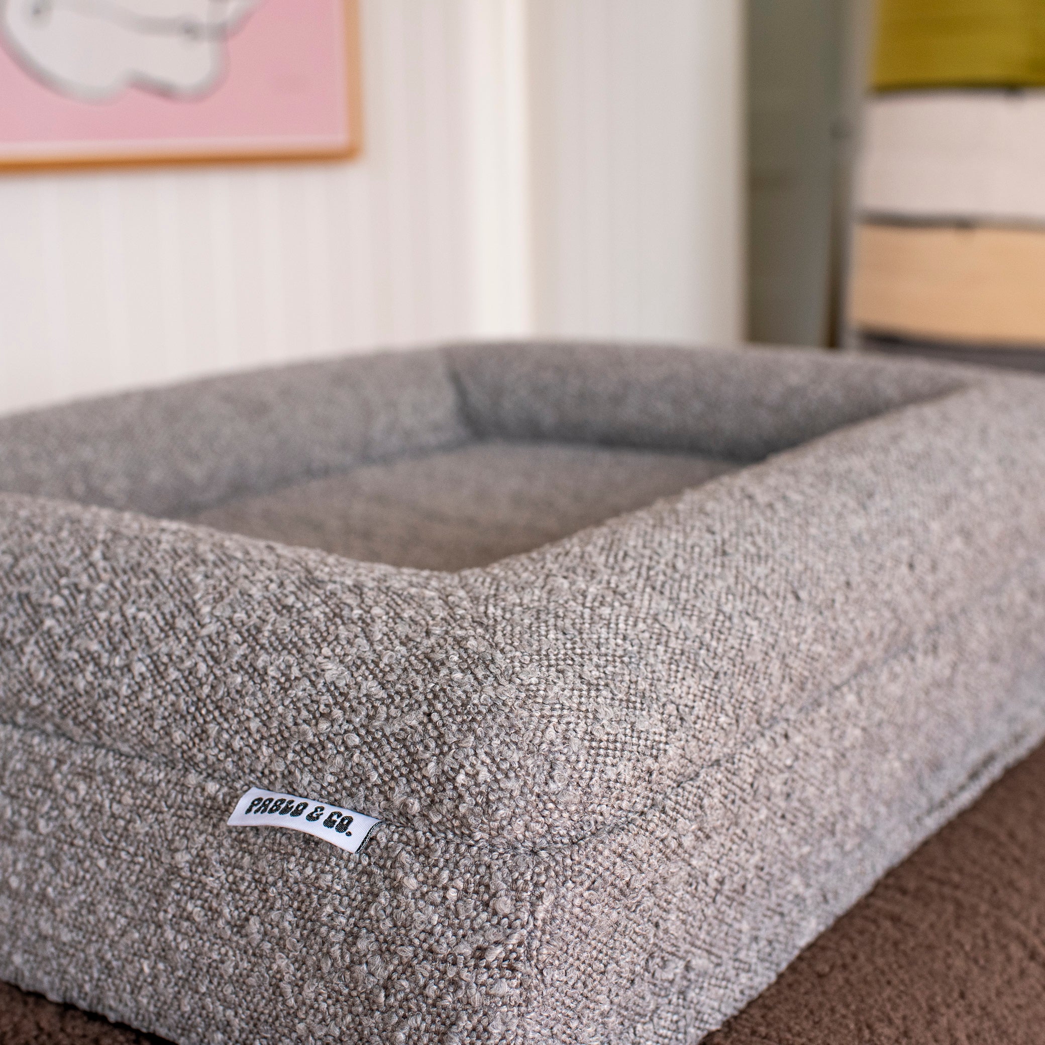 Orthopedic Memory Foam Boucle Dog Bed: Storm - Image 5