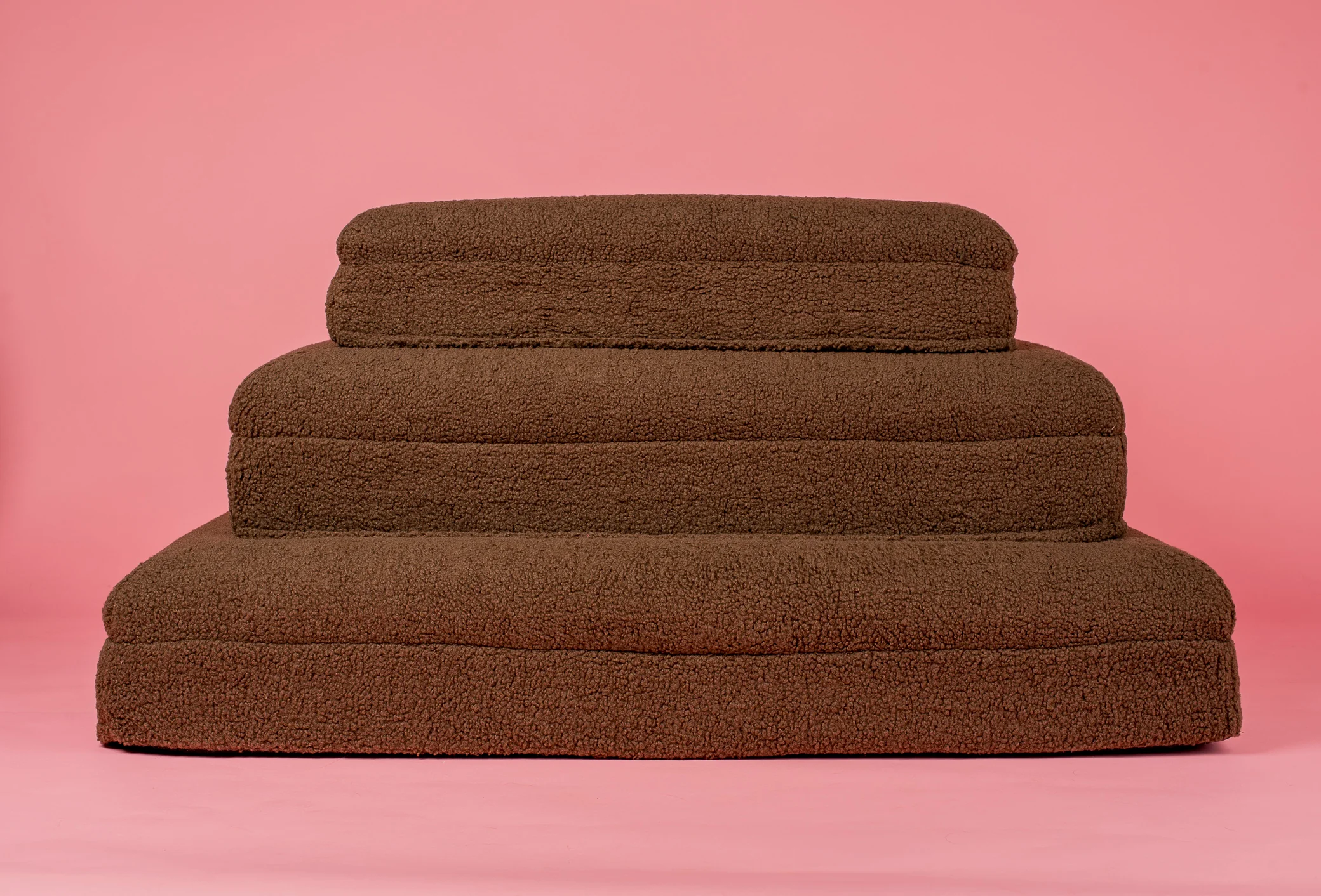 Orthopedic Memory Foam Teddy Dog Bed: Espresso - Image 11