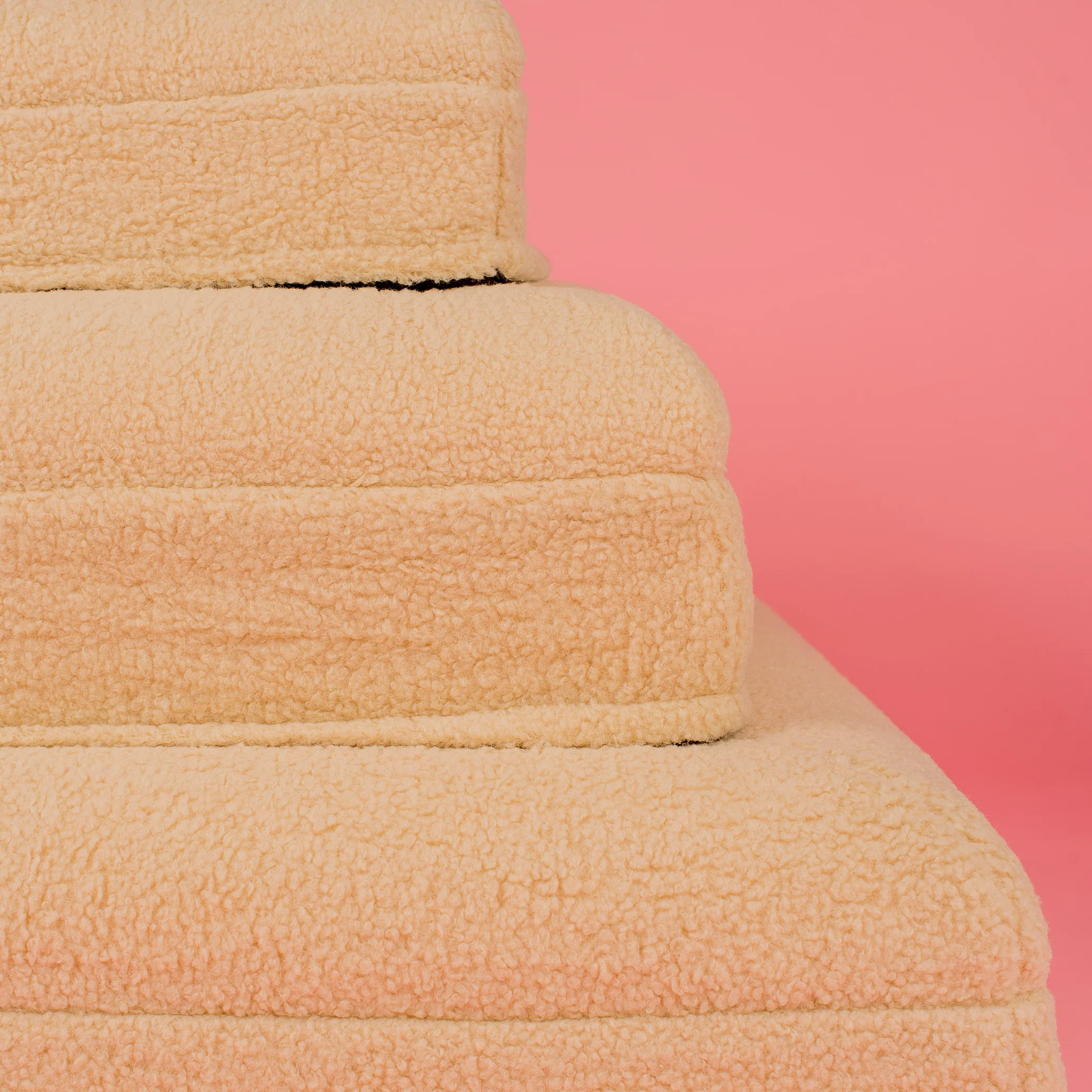 Orthopedic Memory Foam Teddy Dog Bed: Latte - Image 11