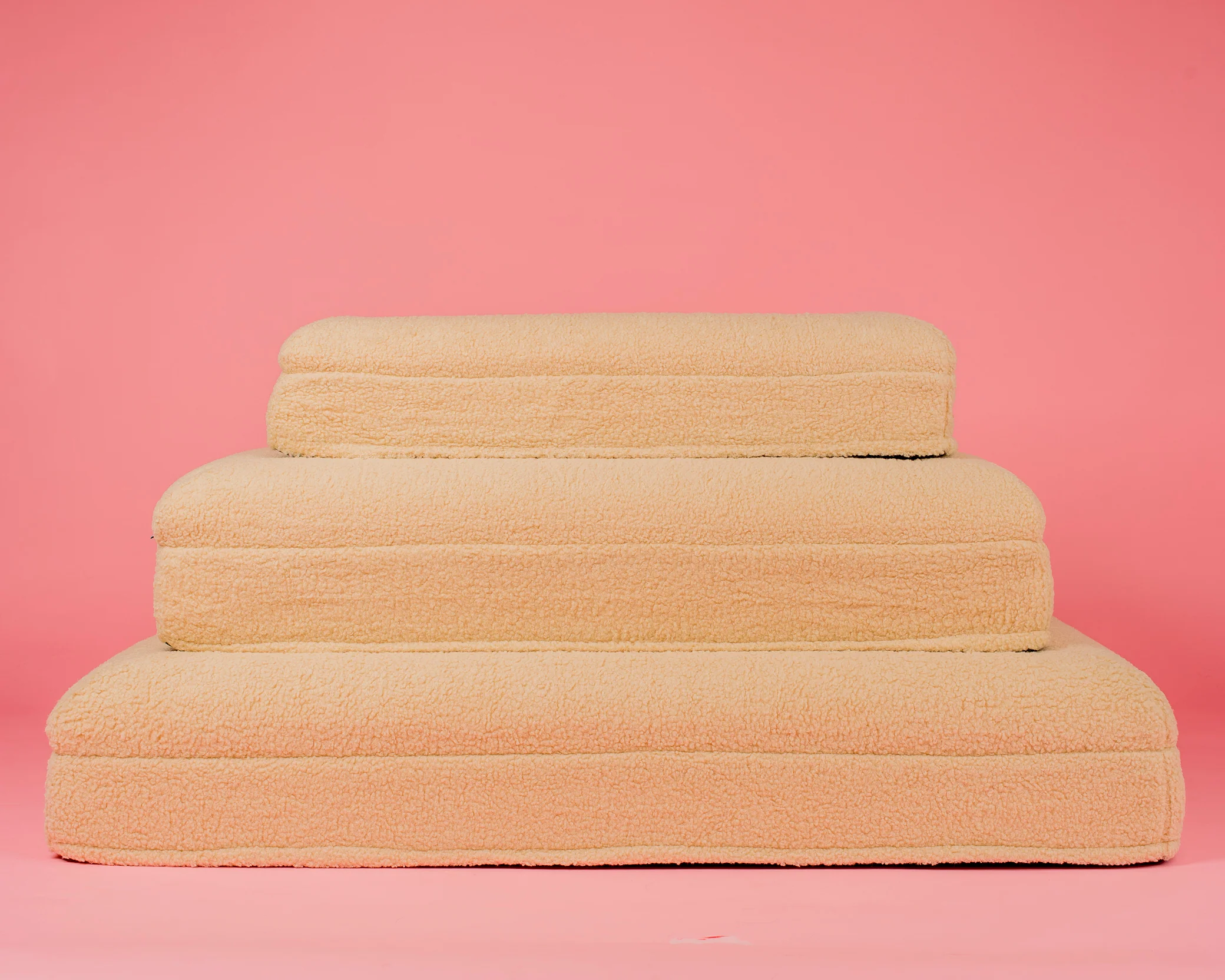 Orthopedic Memory Foam Teddy Dog Bed: Latte - Image 13