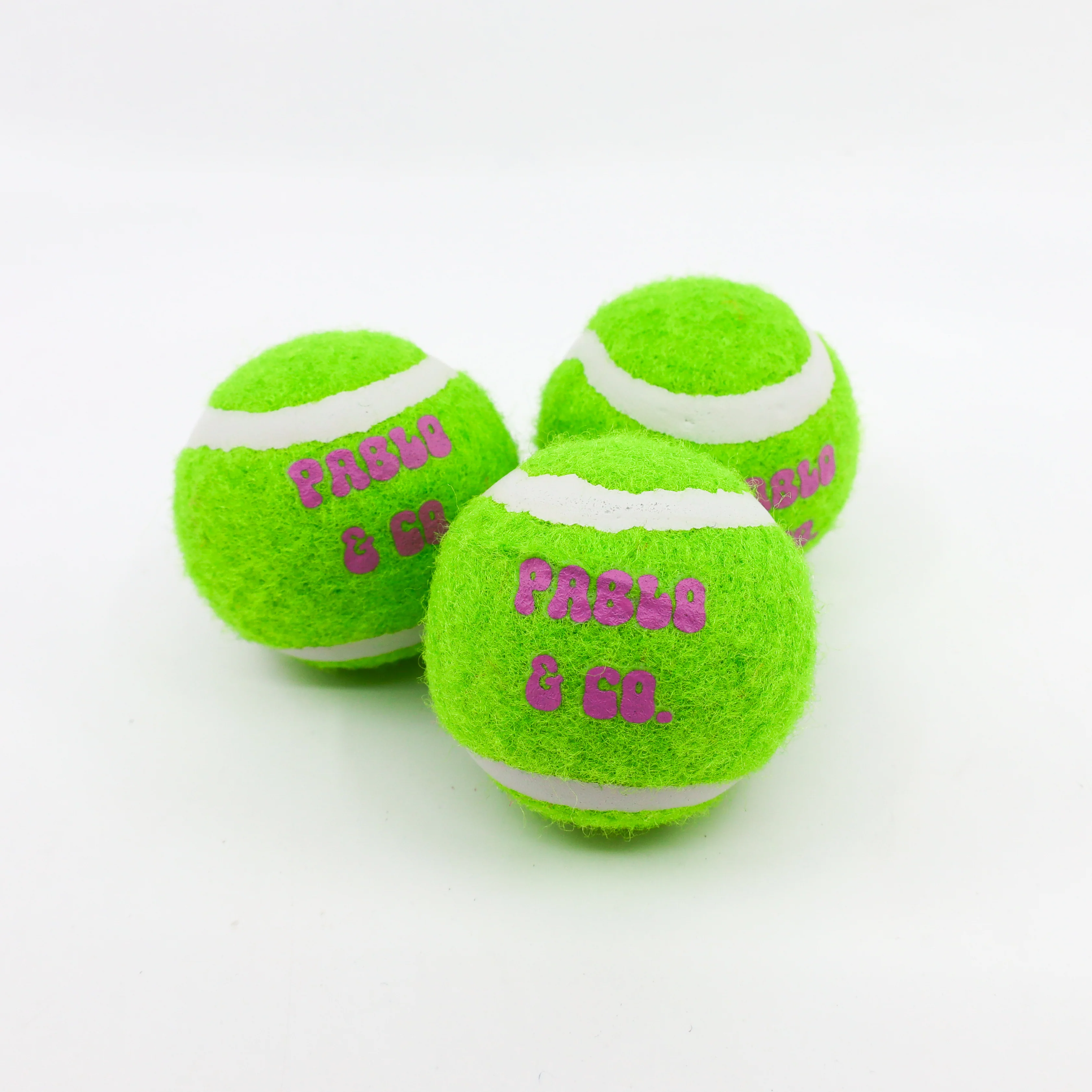 Pack of 3 Squeaky Tennis Balls: Green - Image 5