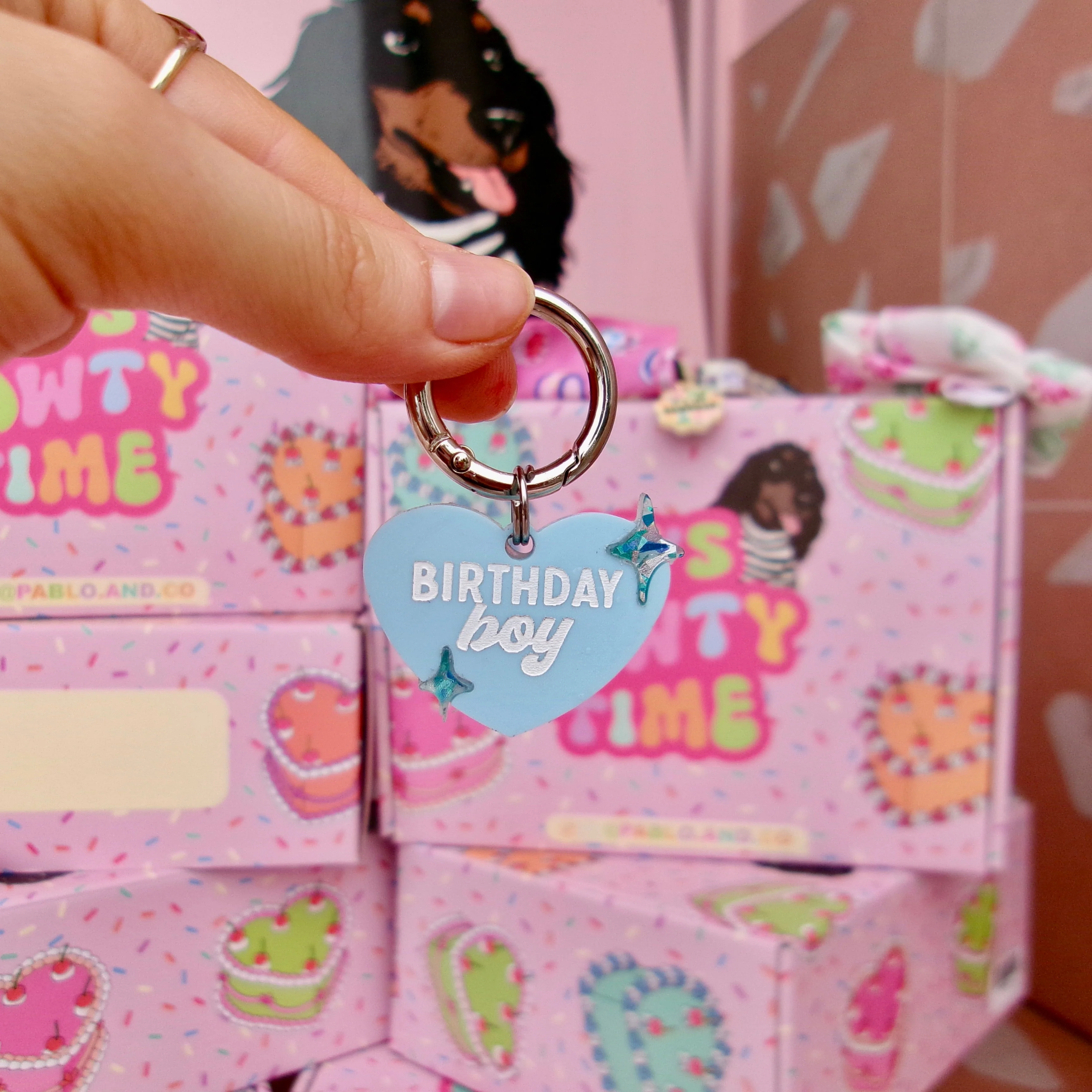 Personalised Pet ID Tag: Birthday Boy
