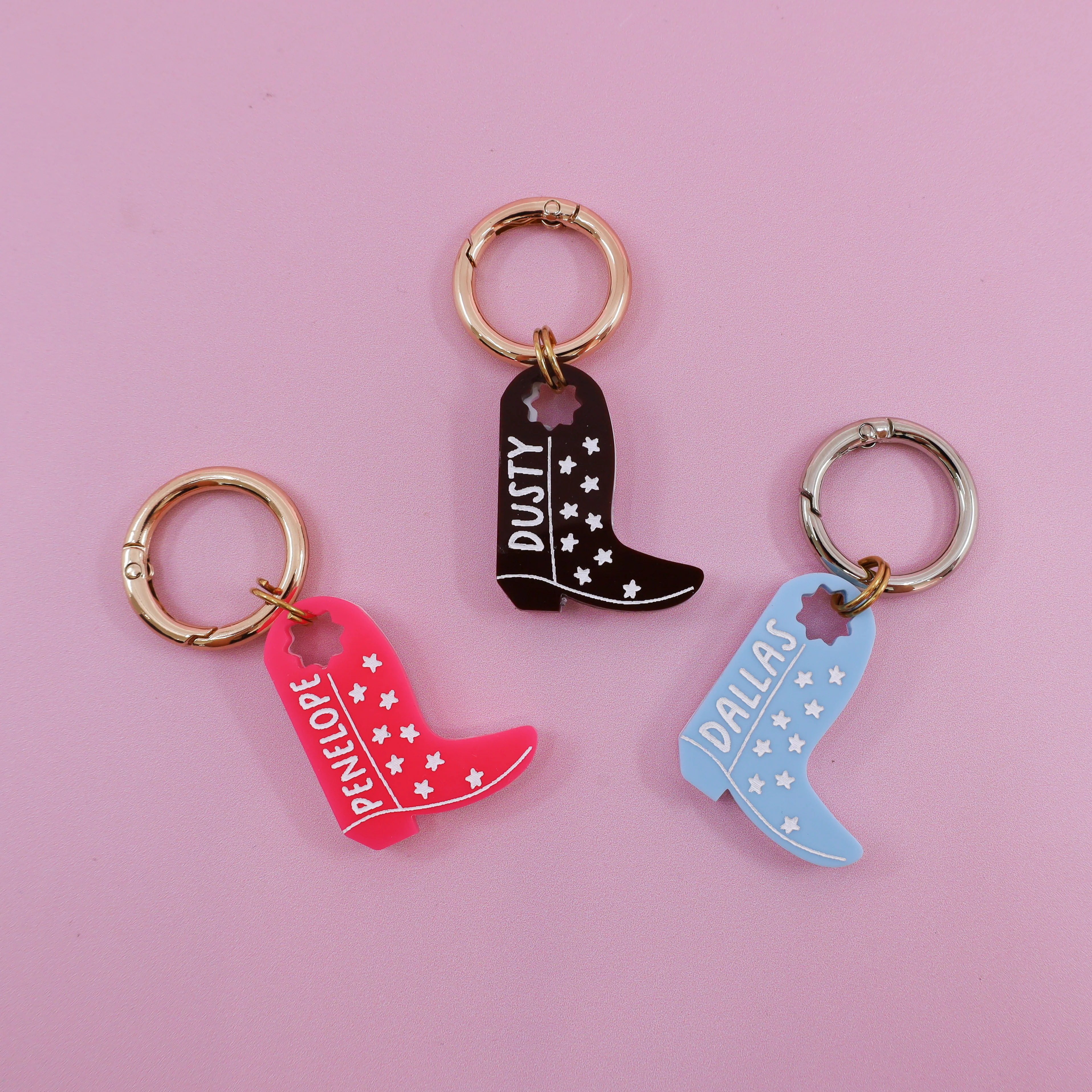 Personalised Pet ID Tag: Blue Cowboy Boot - Image 2