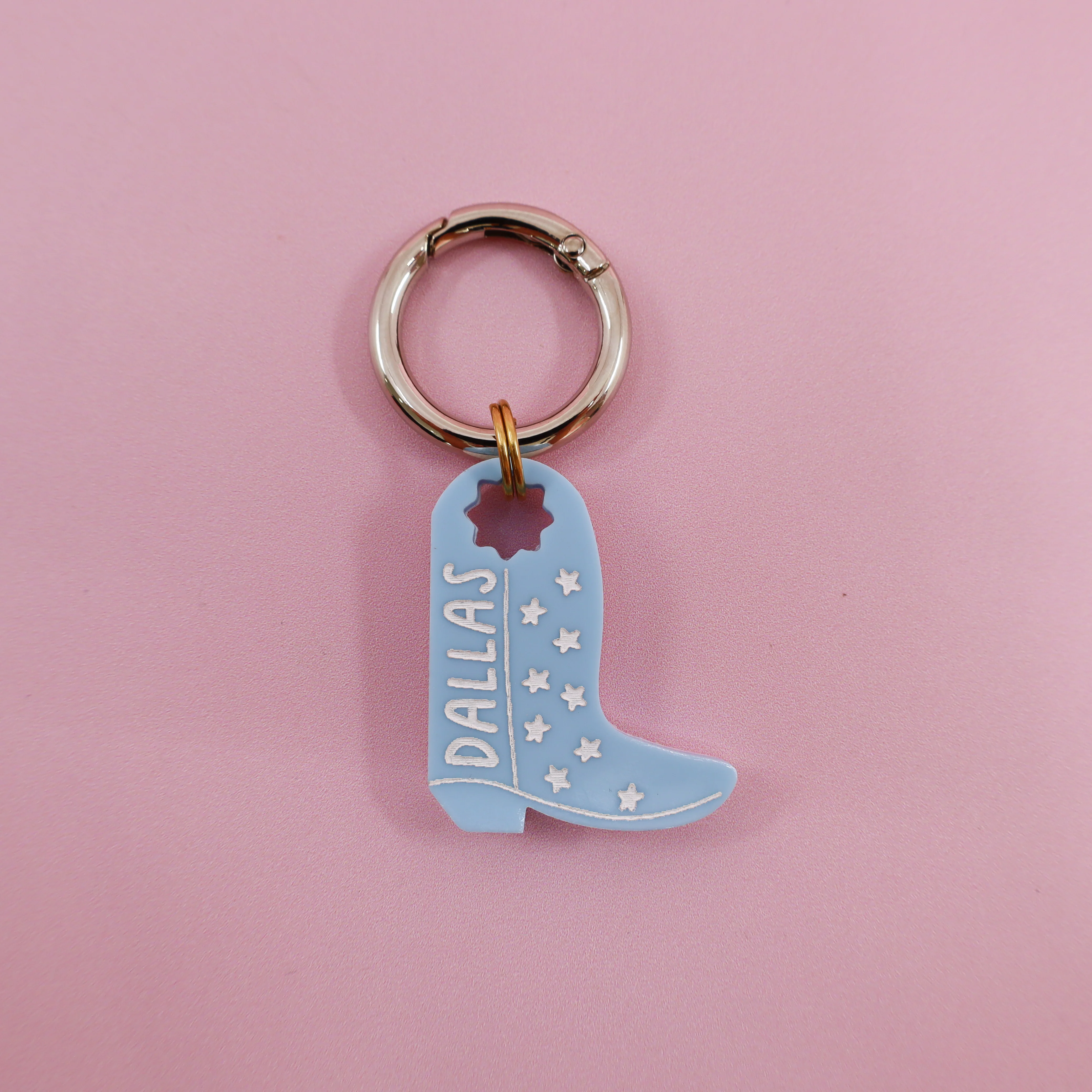 Personalised Pet ID Tag: Blue Cowboy Boot - Image 5