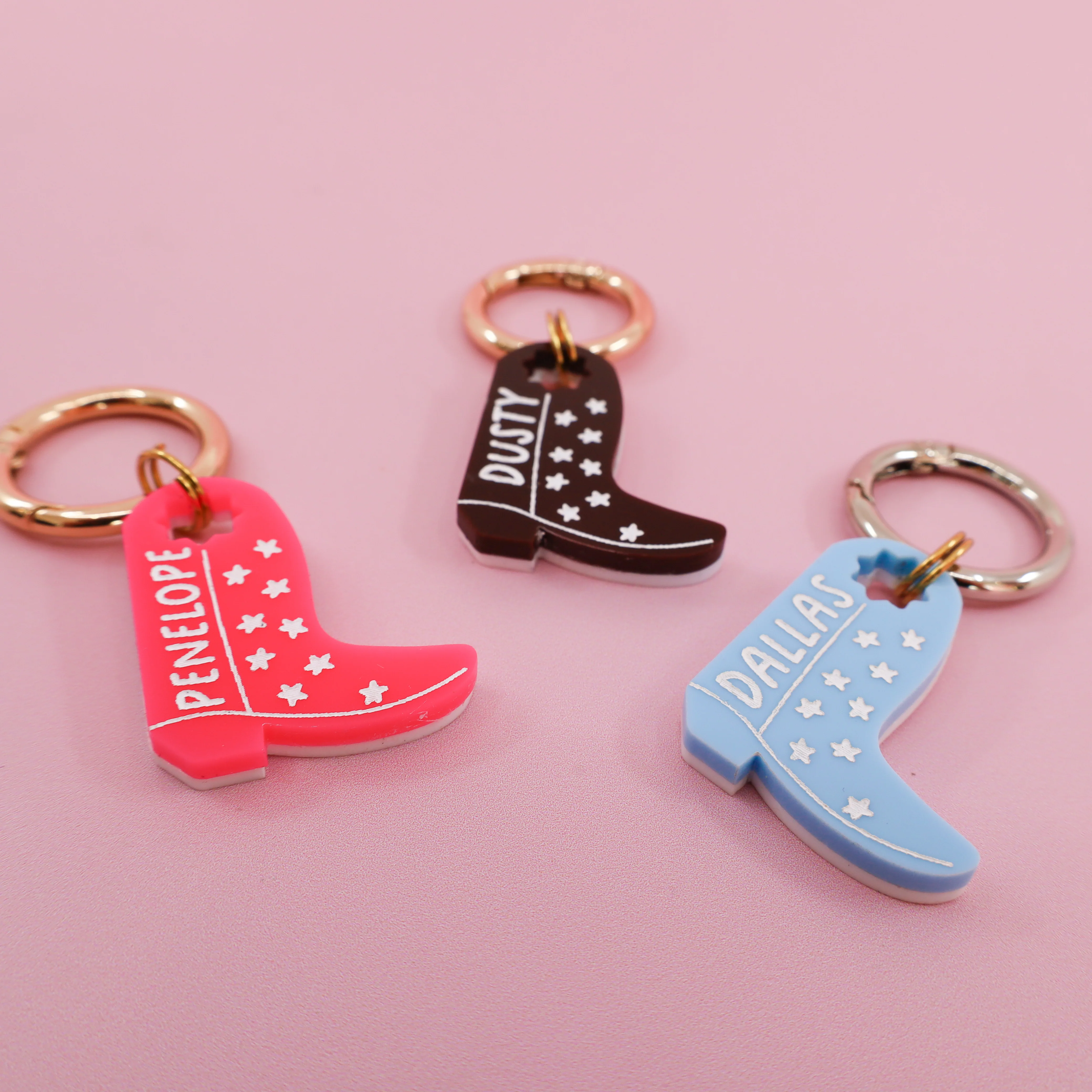 Personalised Pet ID Tag: Blue Cowboy Boot - Image 6