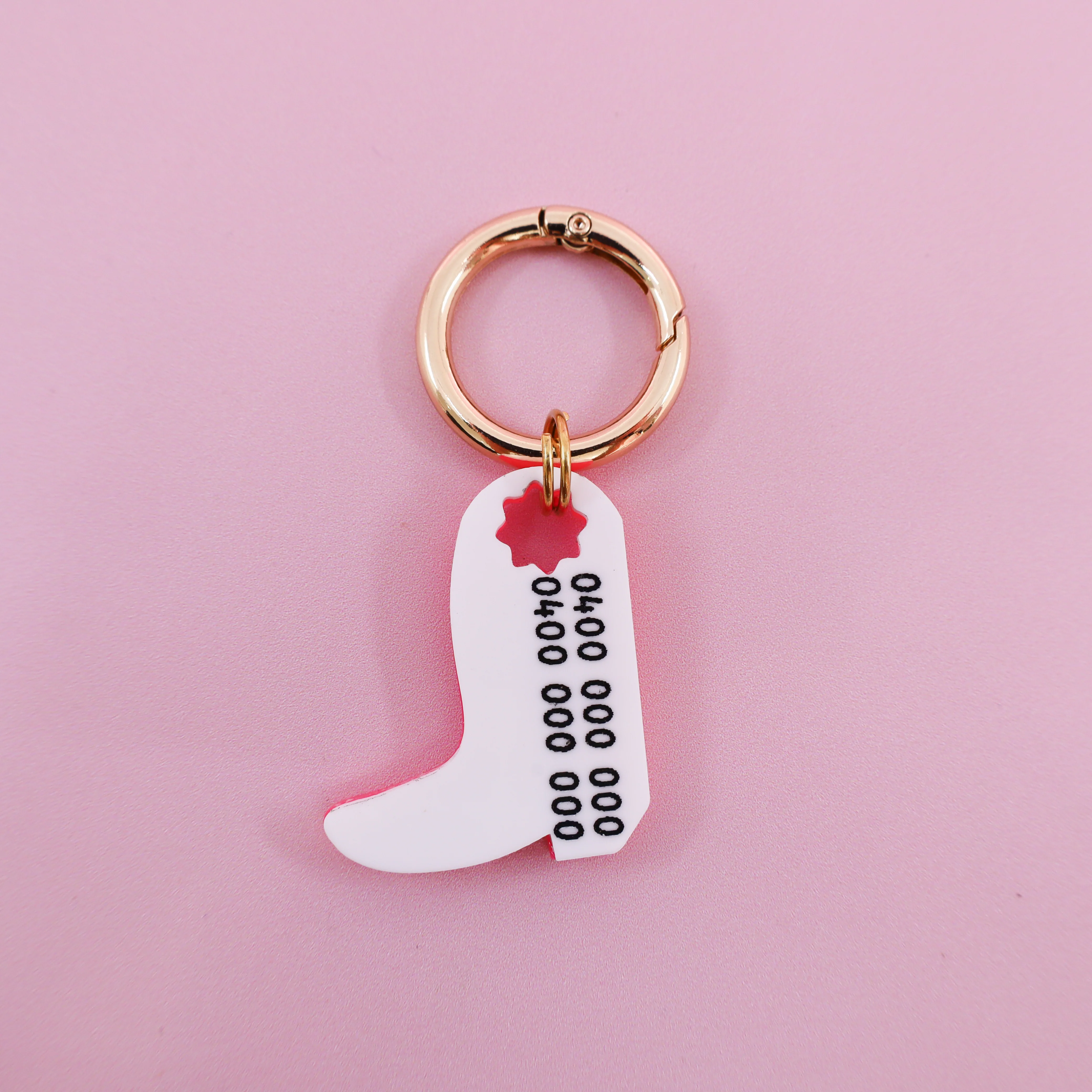 Personalised Pet ID Tag: Brown Cowboy Boot - Image 4