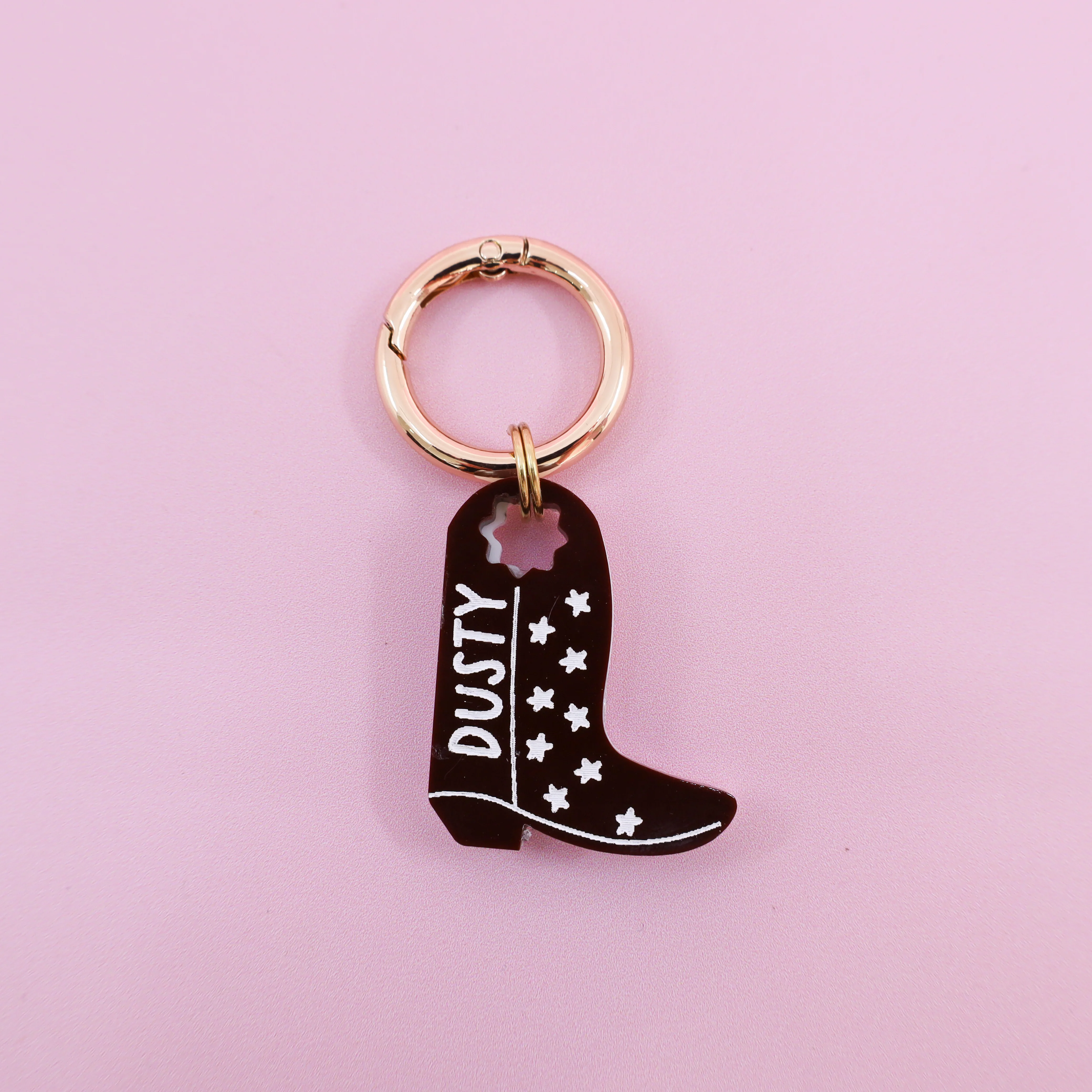 Personalised Pet ID Tag: Brown Cowboy Boot - Image 5