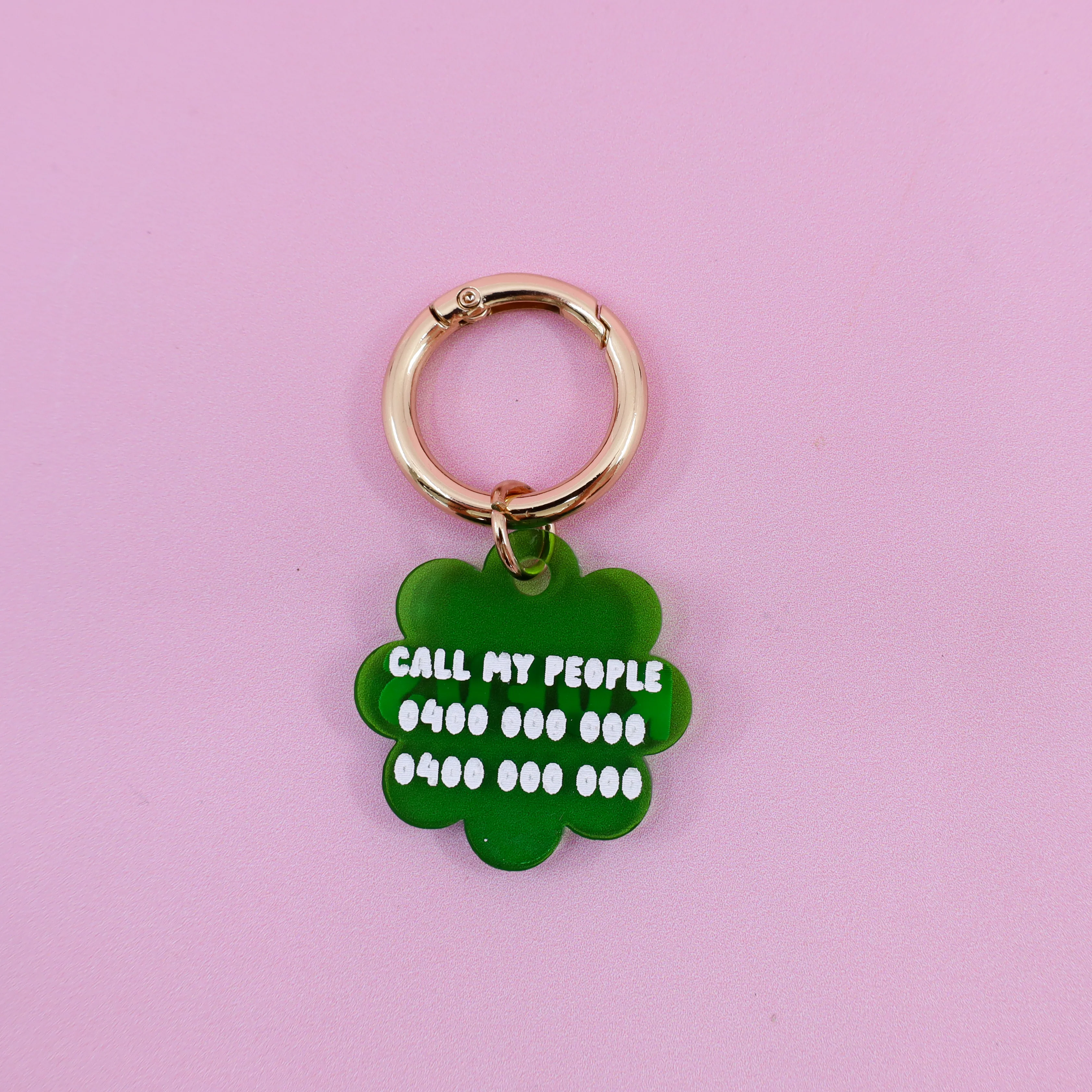 Personalised Pet ID Tag: Flower Green - Image 5