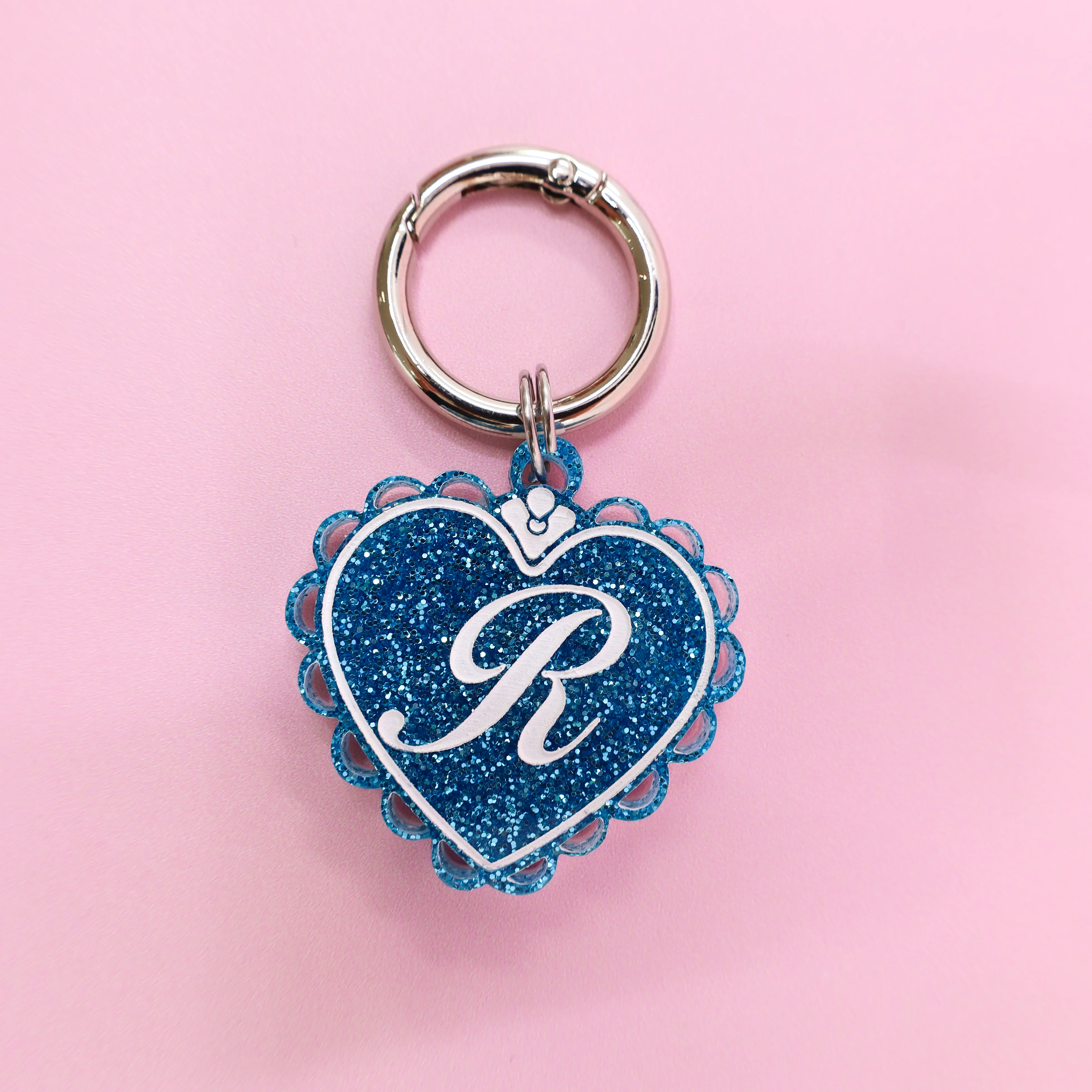 Personalised Pet ID Tag: Initial Locket Blue - Image 2