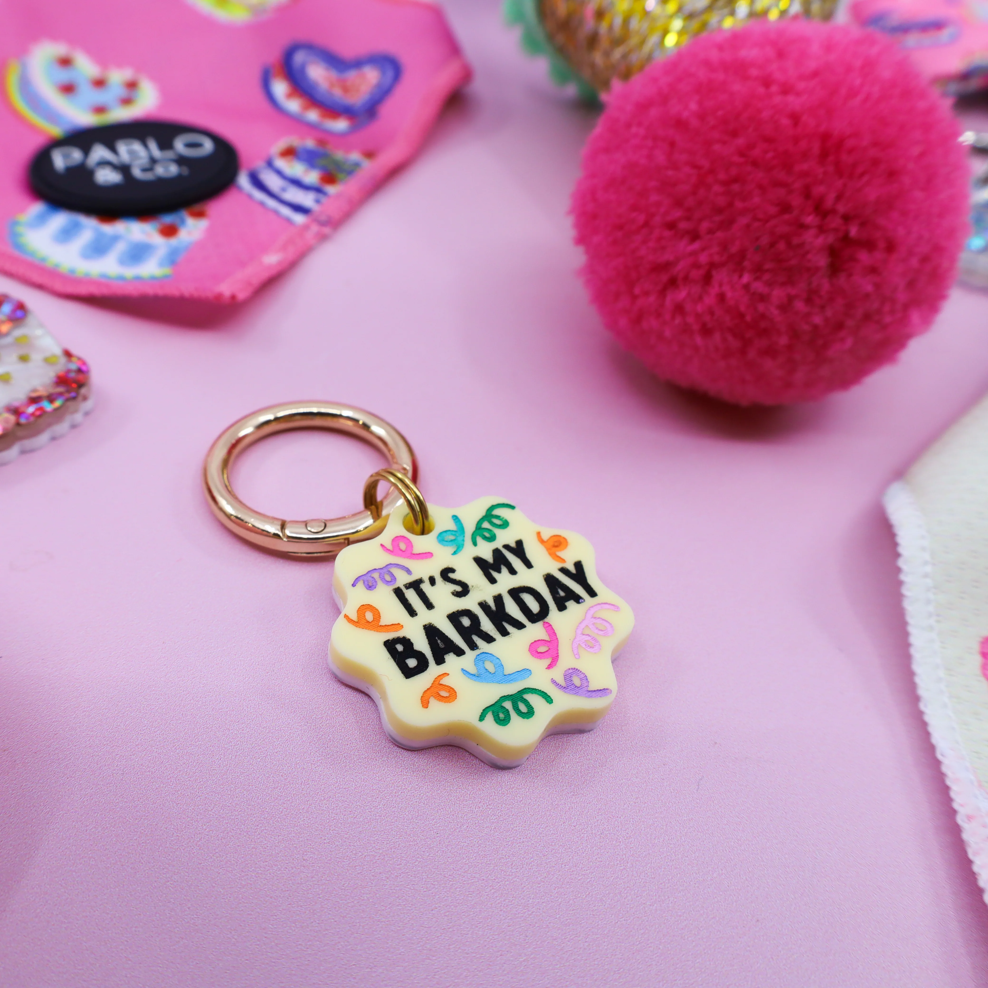 Personalised Pet ID Tag: It's My Barkday - Image 3