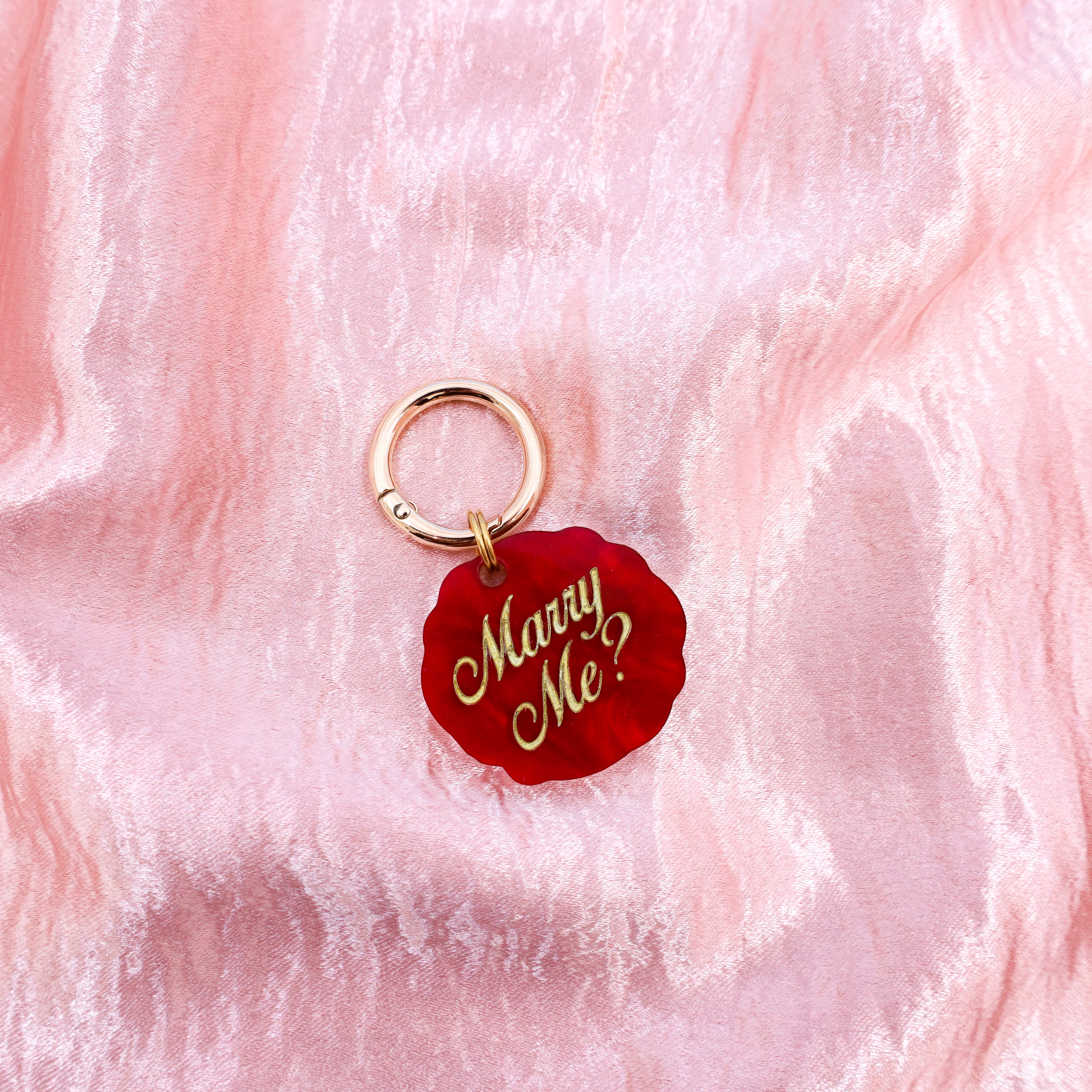 Personalised Pet ID Tag: Marry Me - Image 2