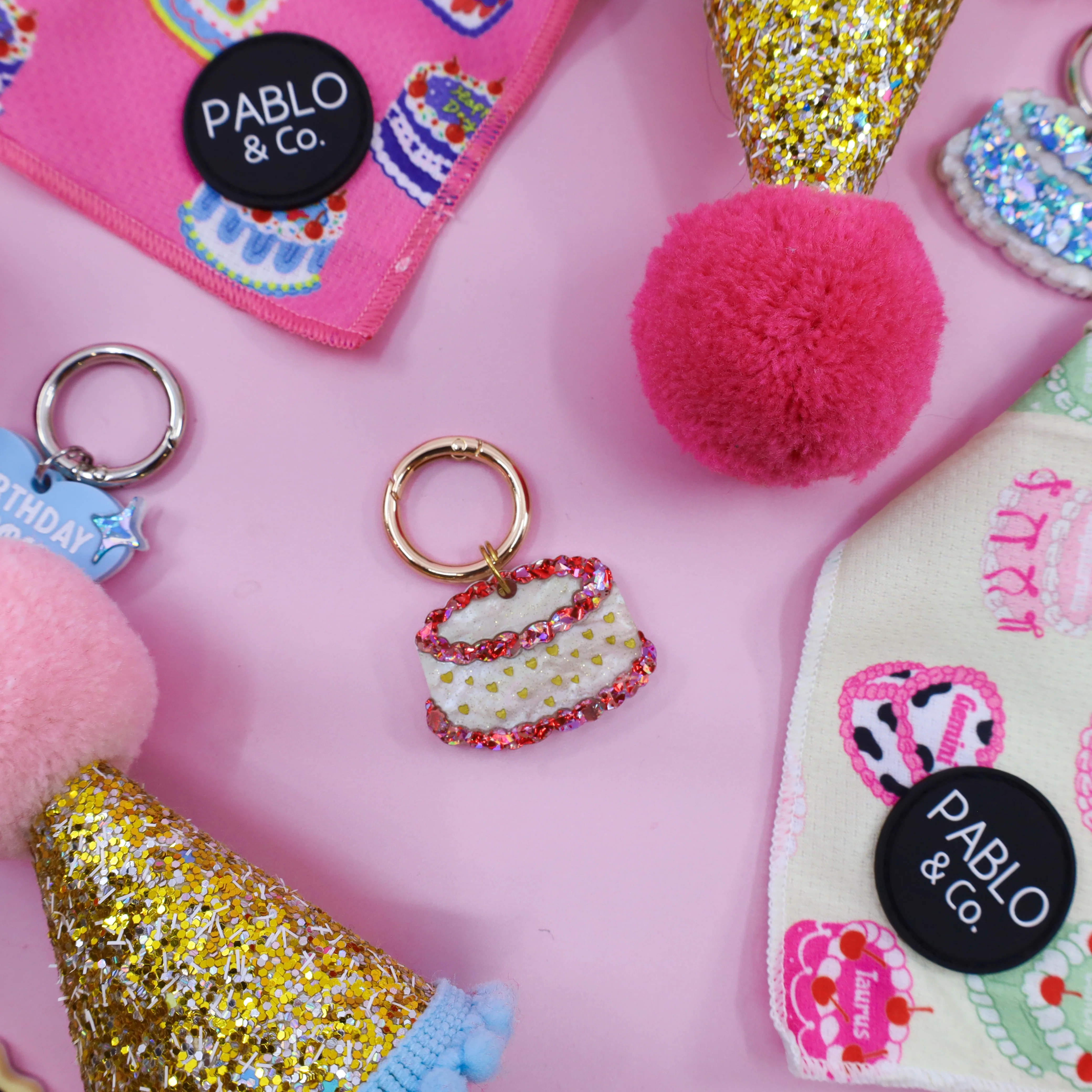 Personalised Pet ID Tag: Pink Buttercream Cake