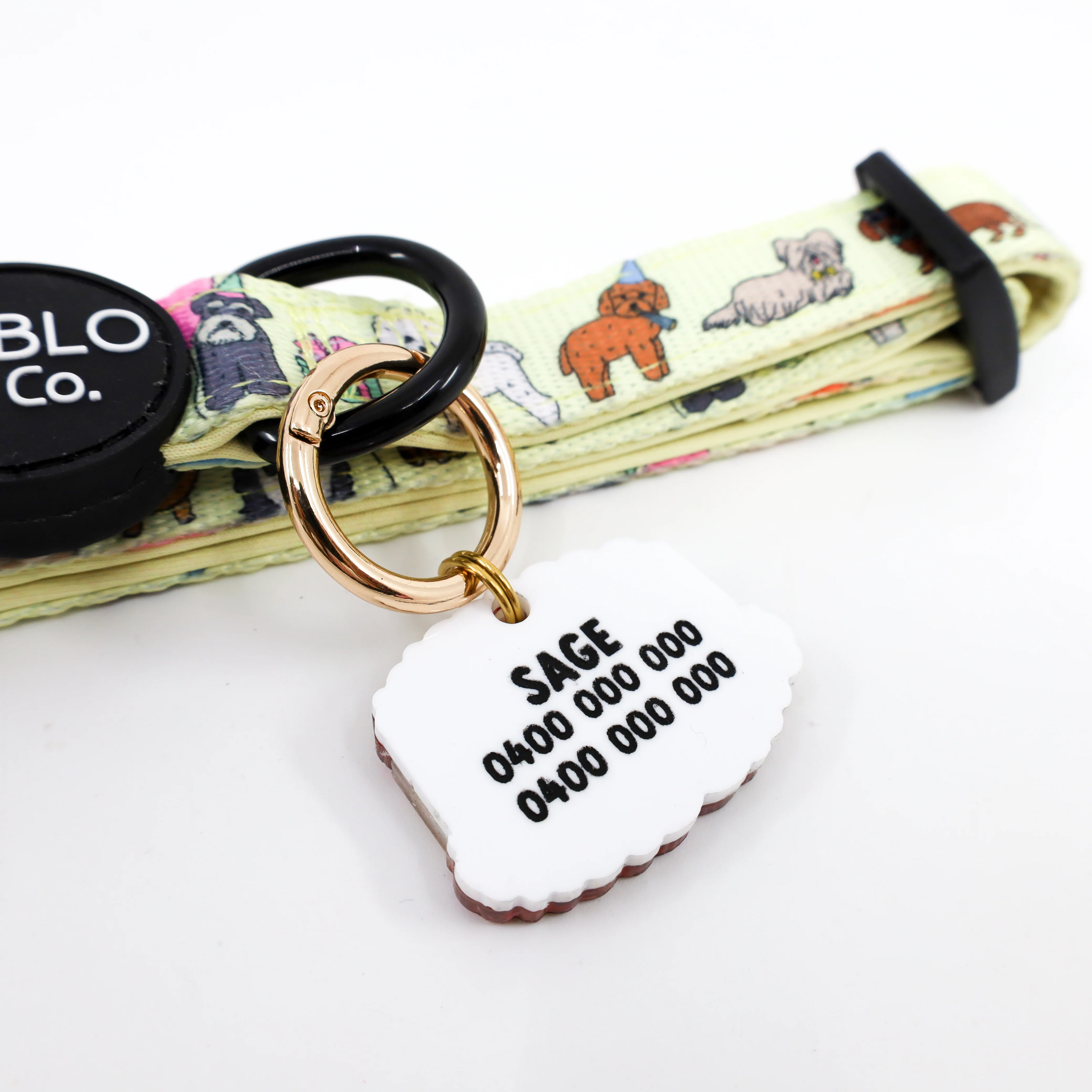 Personalised Pet ID Tag: Pink Buttercream Cake - Image 2