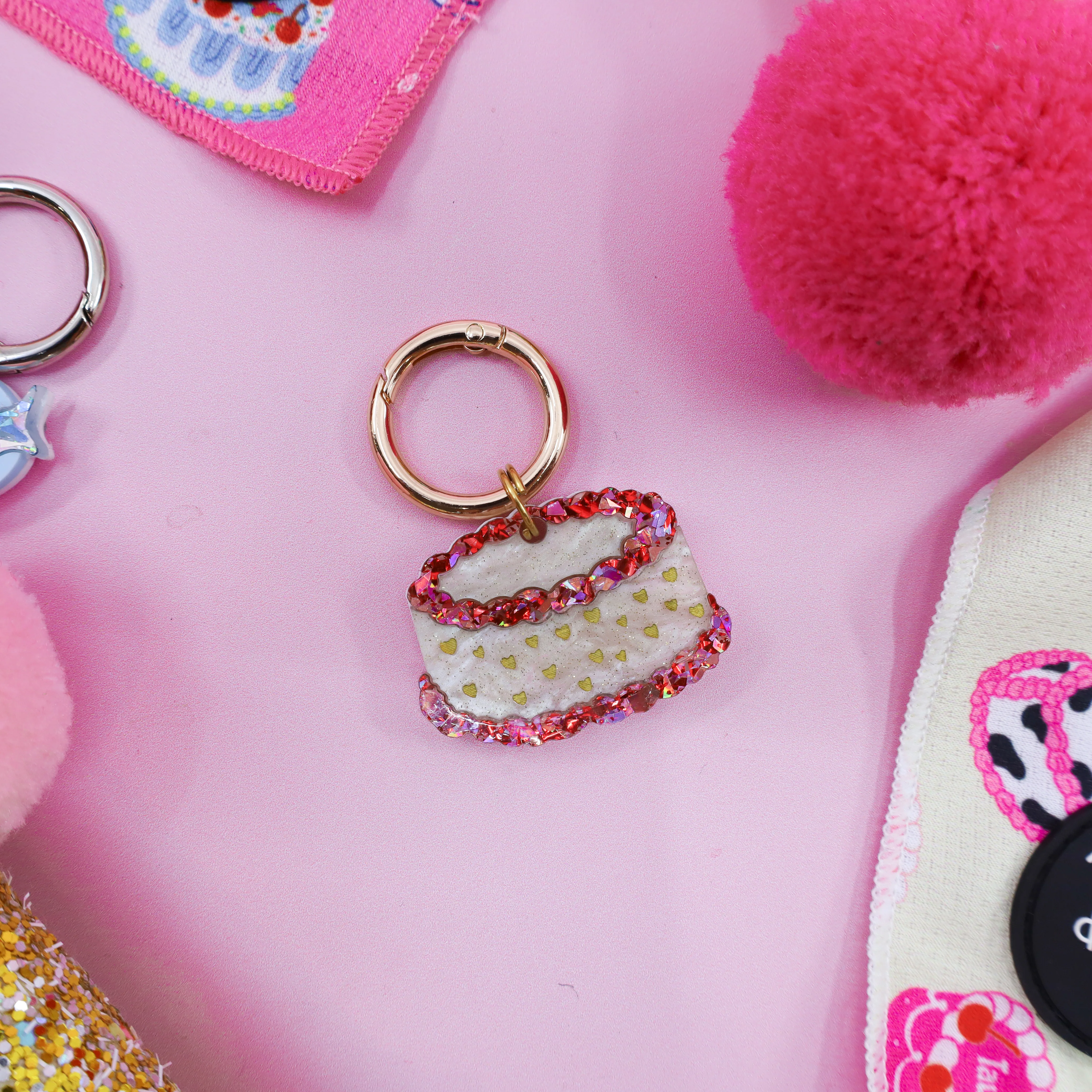 Personalised Pet ID Tag: Pink Buttercream Cake - Image 3
